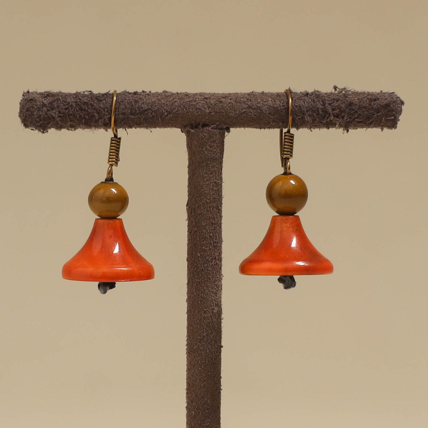 Orange - Channapatna Handcrafted Wooden Earrings 37