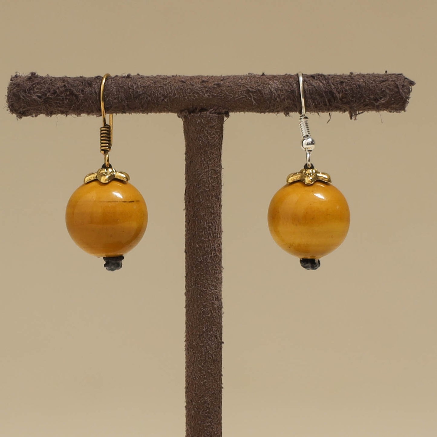 Yellow - Channapatna Handcrafted Wooden Earrings 40