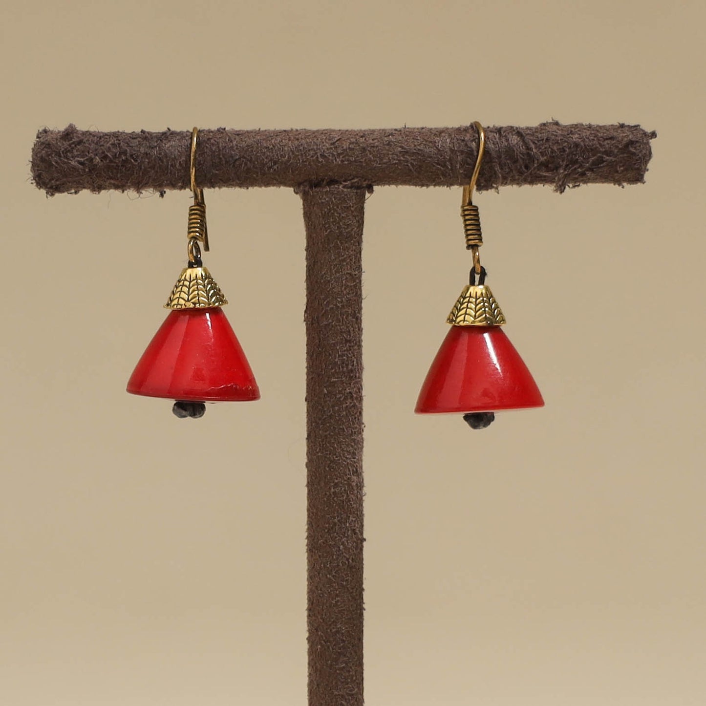 Red - Channapatna Handcrafted Wooden Earrings 45