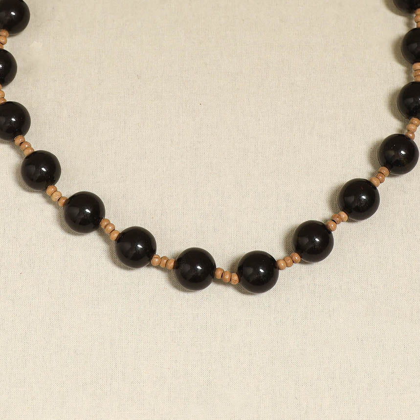 Black - Channapatna Handcrafted Wooden Necklace 55