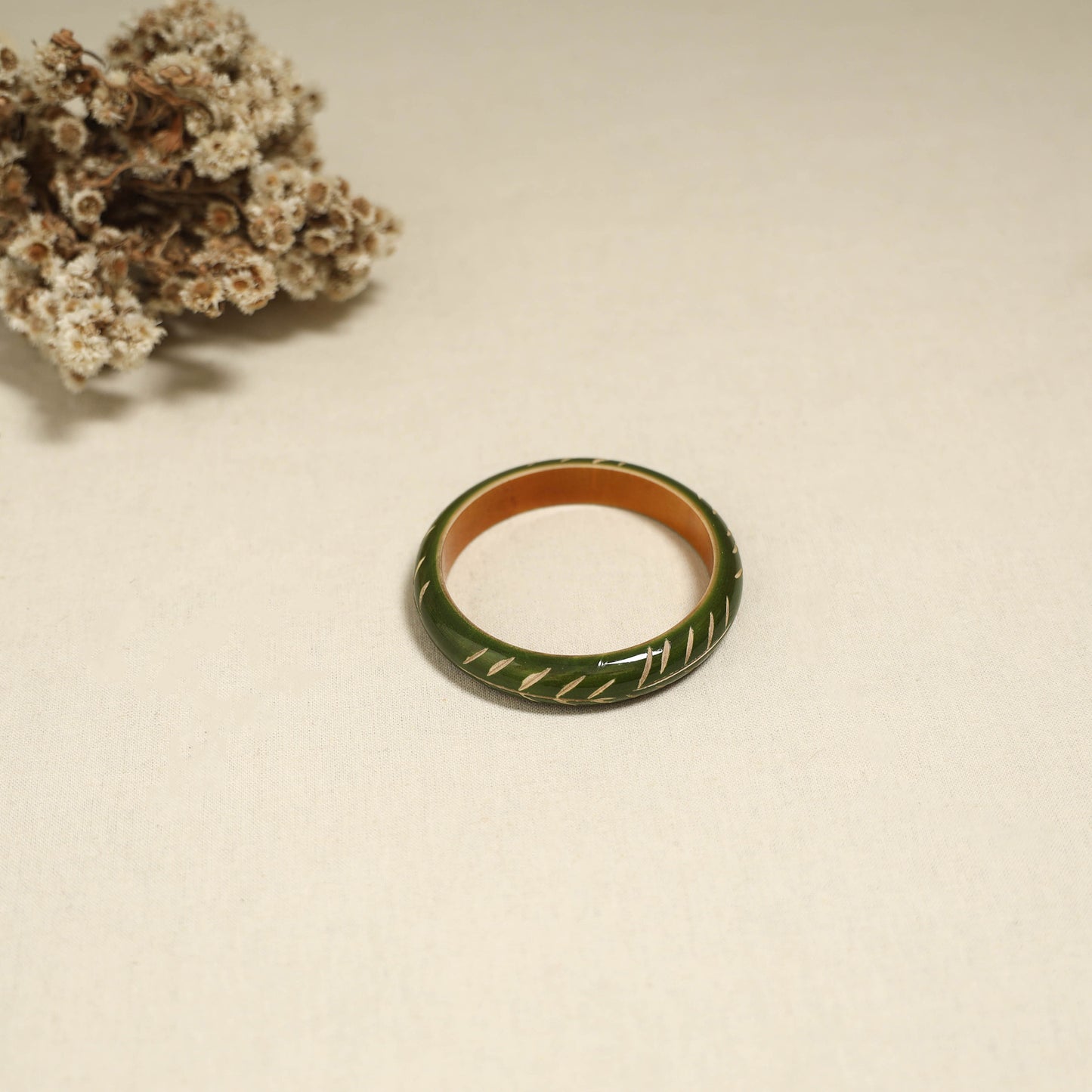Green - Channapatna Handcrafted Wooden Bangle (Size - 2-6) 69