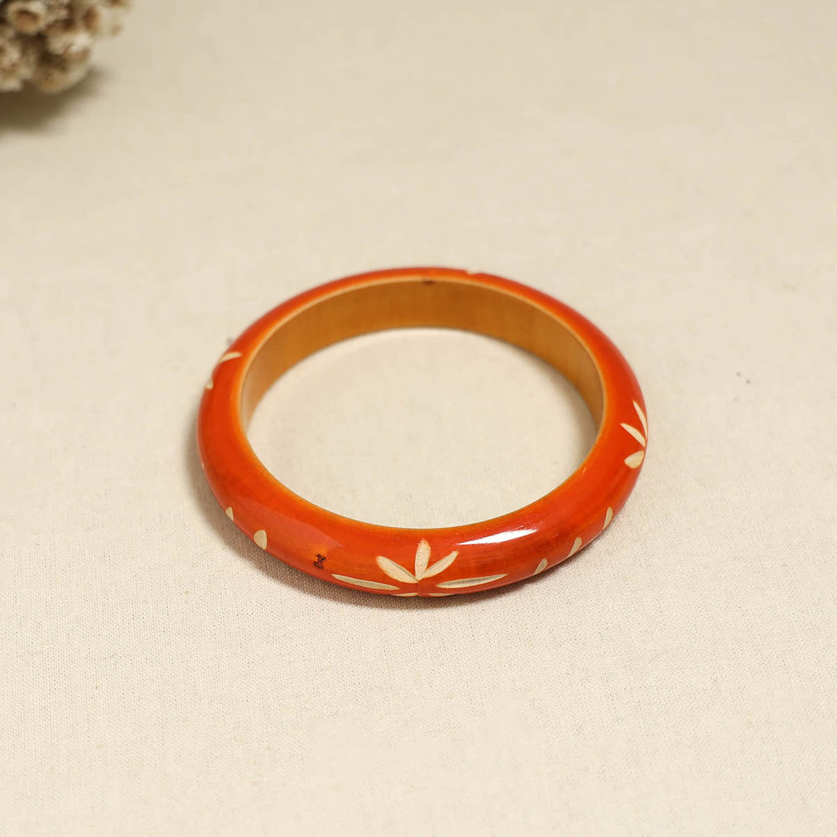 Orange - Channapatna Handcrafted Wooden Bangle (Size - 2-8) 72