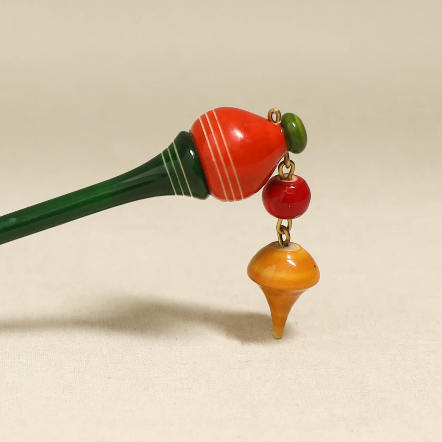 Green - Channapatna Handcrafted Wooden Juda Stick 06