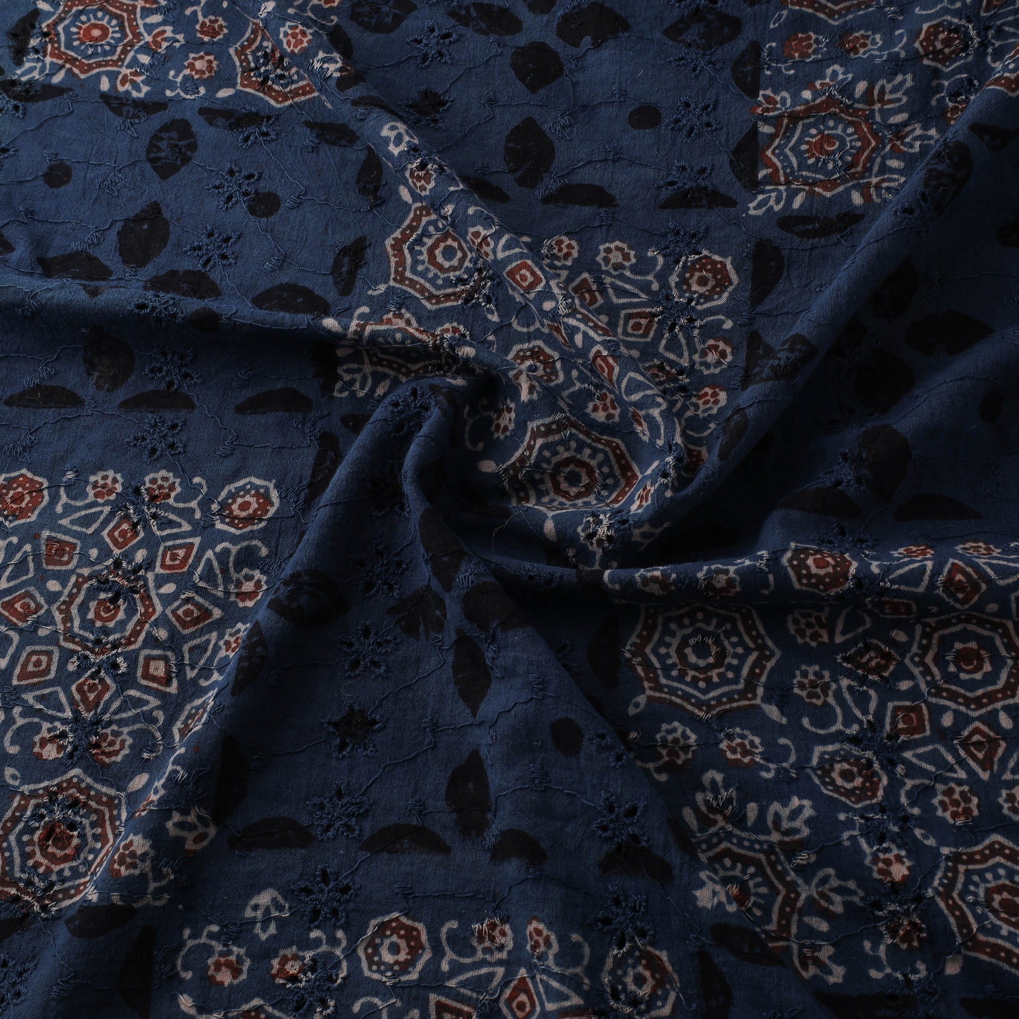 Ruhani Grey A-line Cotton Silk Kurta With Soof Hand Embroidery