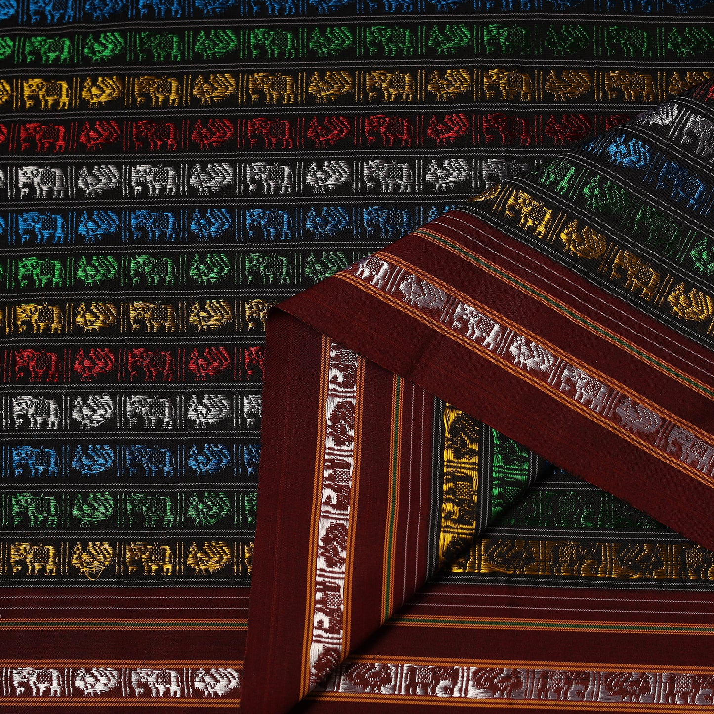 Multicolor - Khun Weave Silk Cotton Fabric 01