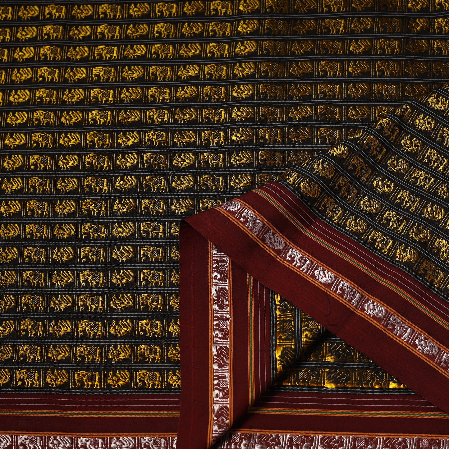 Yellow - Khun Weave Silk Cotton Fabric 04