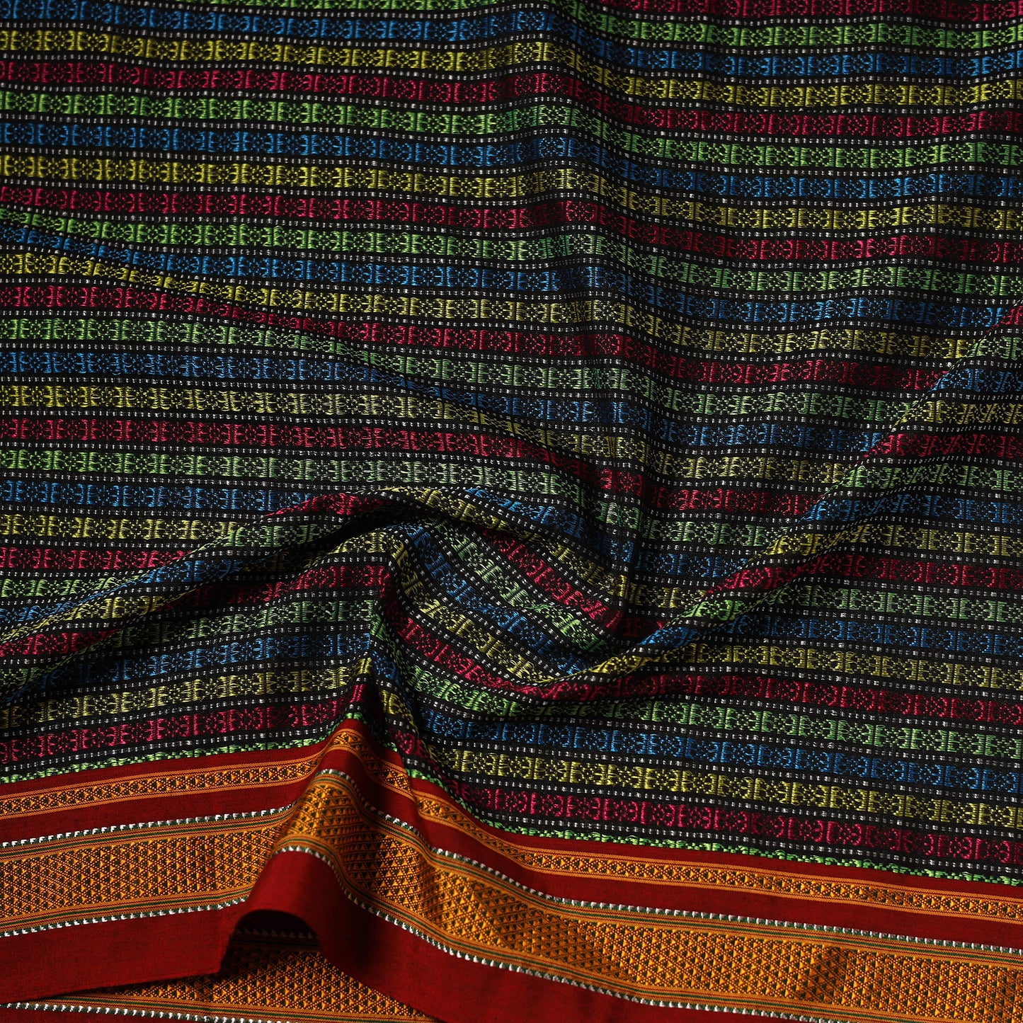 Multicolor - Khun Weave Silk Cotton Fabric 07