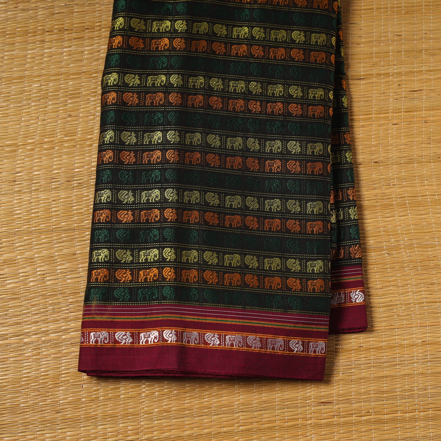 Multicolor - Khun Weave Silk Cotton Fabric 09