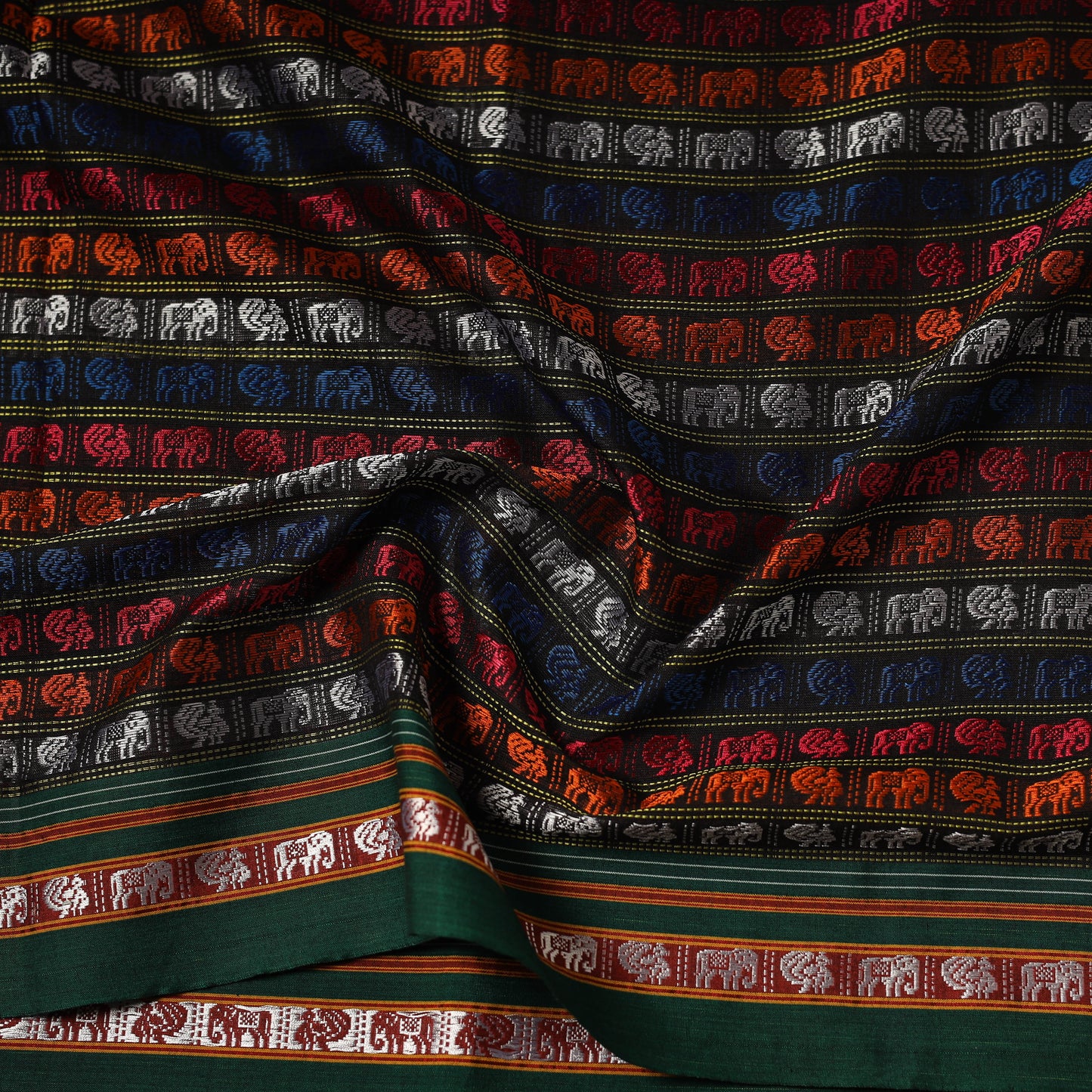 Multicolor - Khun Weave Silk Cotton Fabric 10