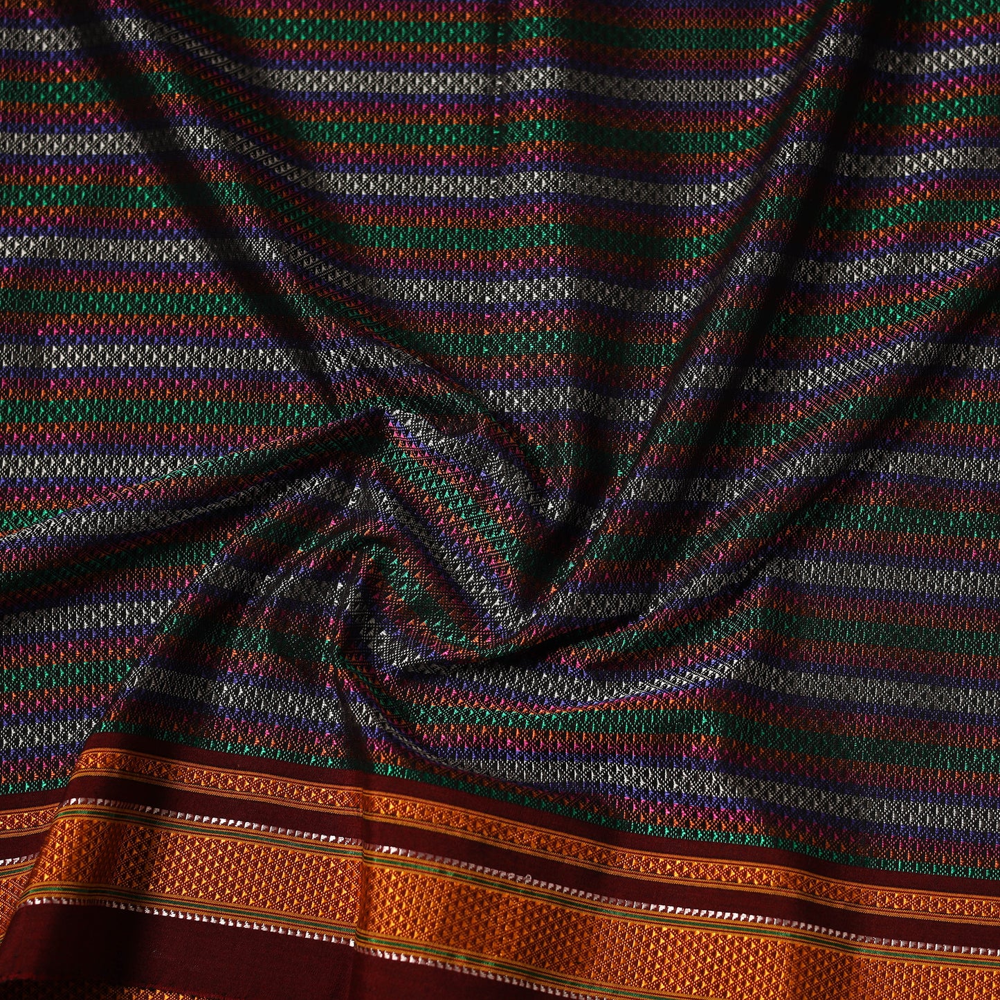 Multicolor - Khun Weave Silk Cotton Fabric 15