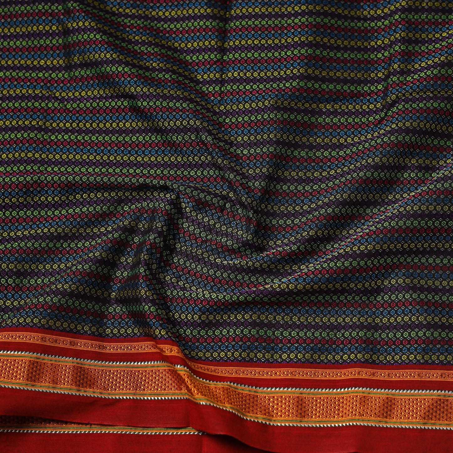 Multicolor - Khun Weave Silk Cotton Fabric 16