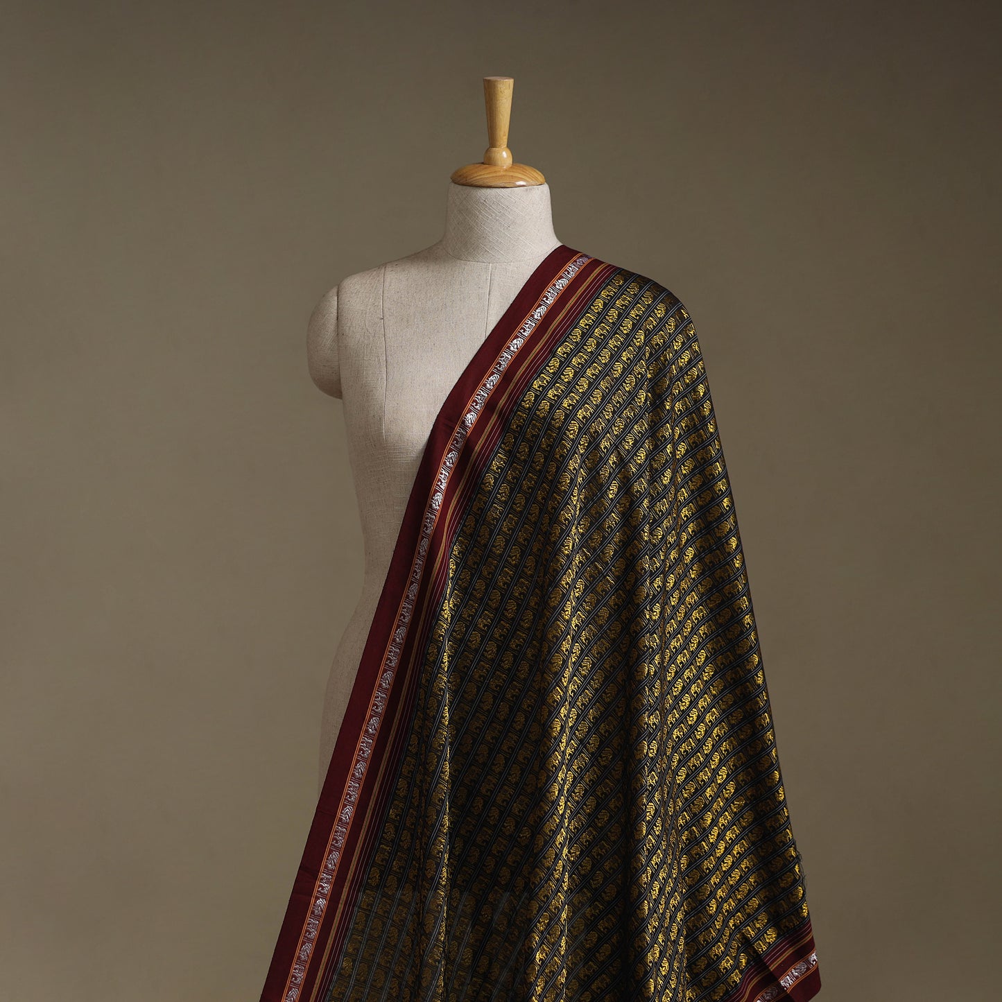 Yellow - Khun Weave Silk Cotton Fabric 04
