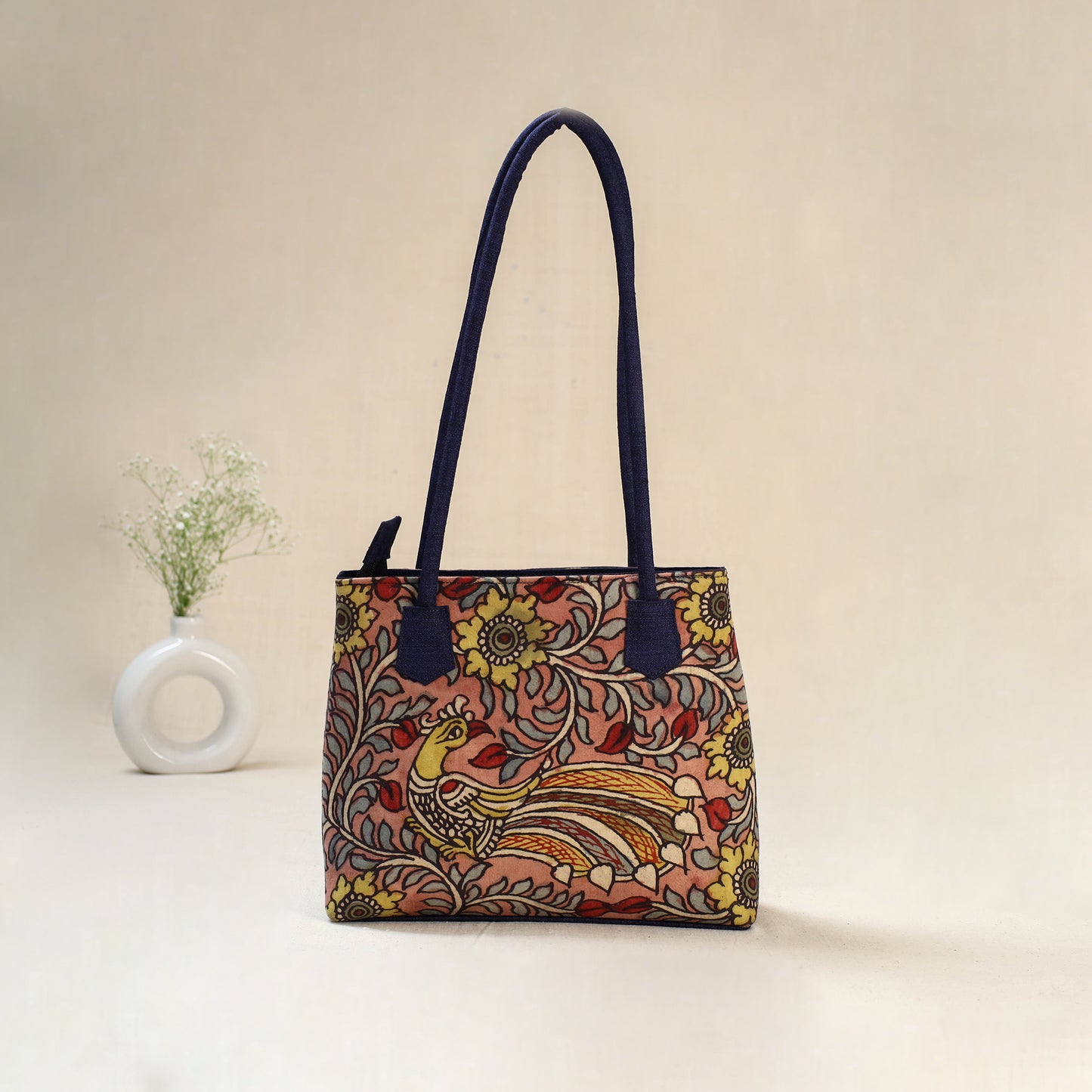 Multicolor - Srikalahasti Kalamkari Handpainted Shoulder Bag 35