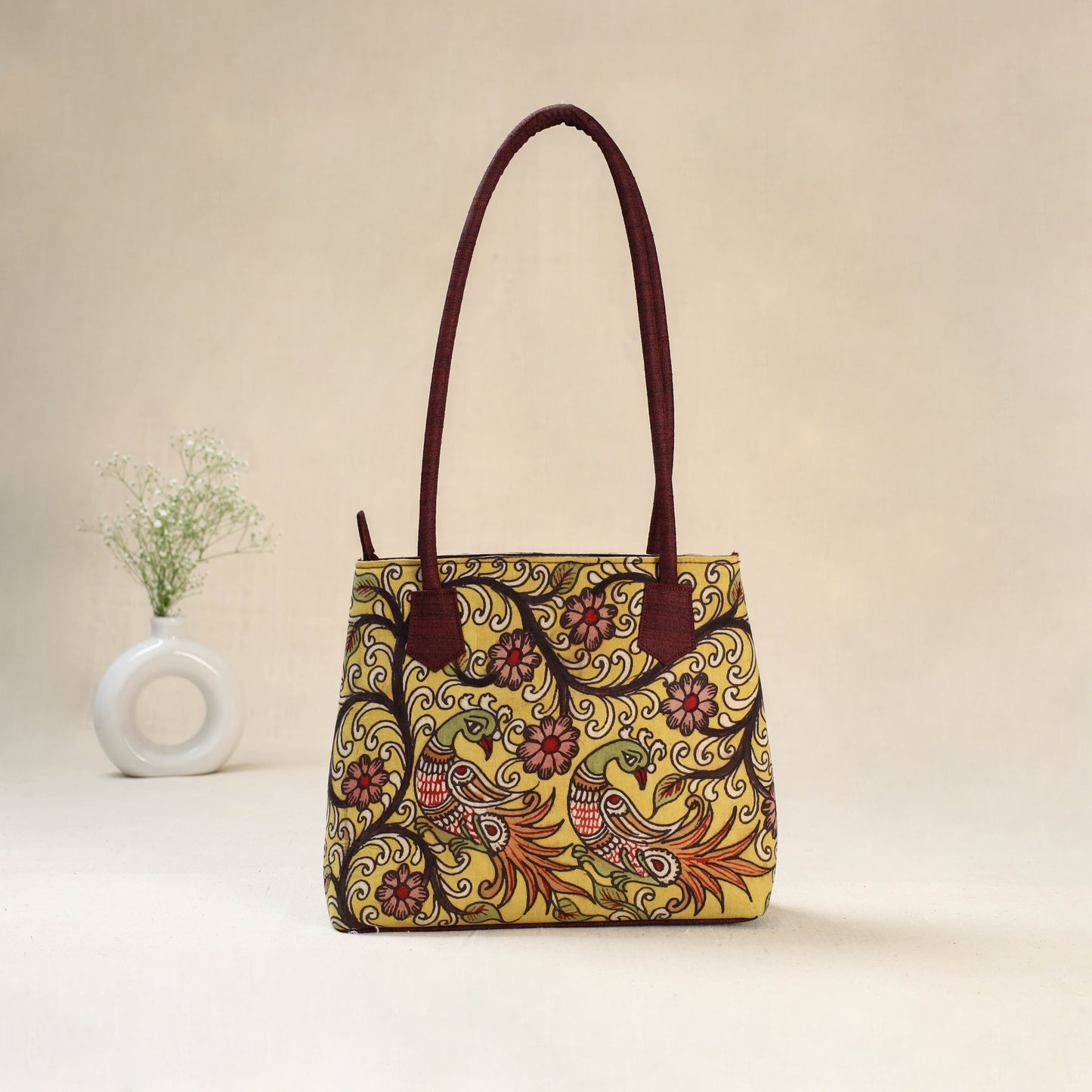 Multicolor - Srikalahasti Kalamkari Handpainted Shoulder Bag 28