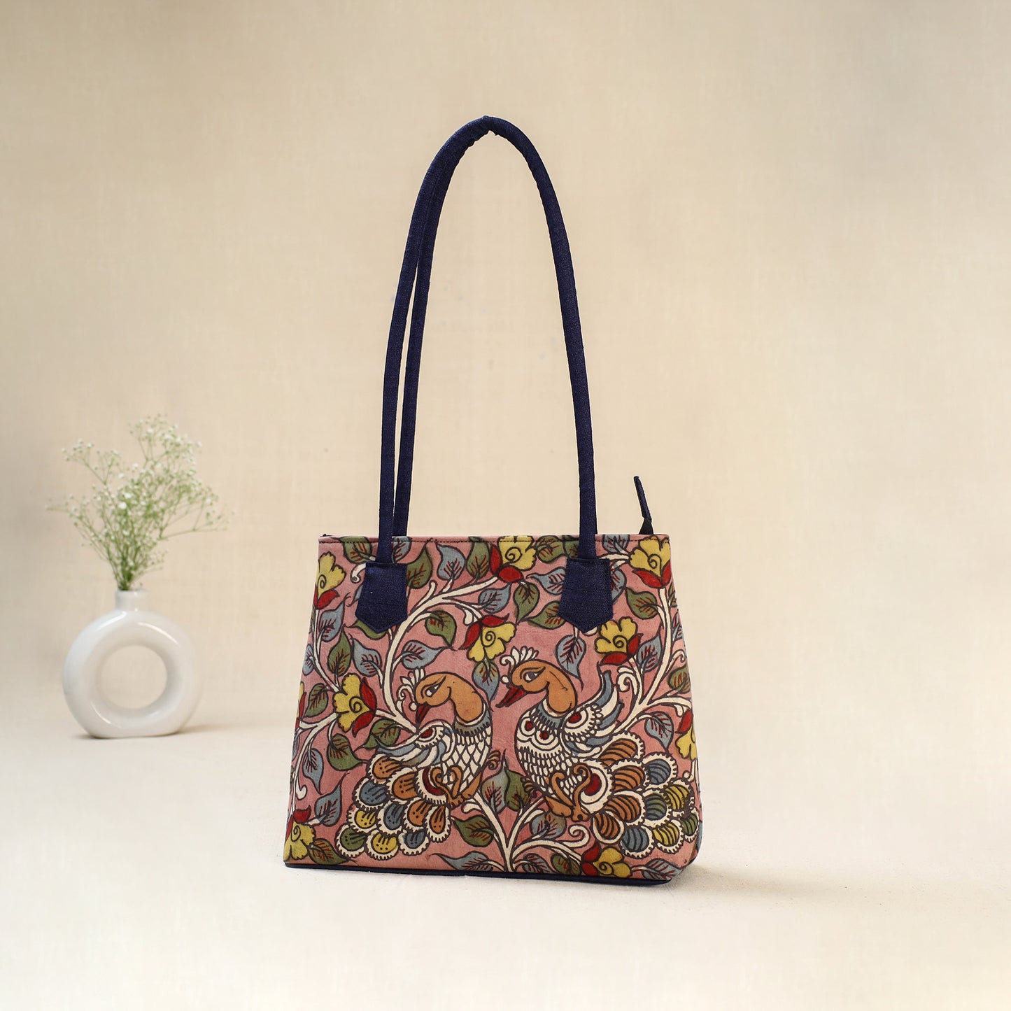 Multicolor - Srikalahasti Kalamkari Handpainted Shoulder Bag 36