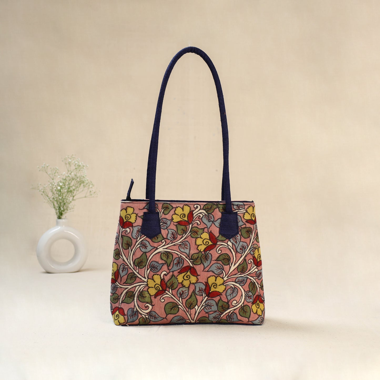 Multicolor - Srikalahasti Kalamkari Handpainted Shoulder Bag 36