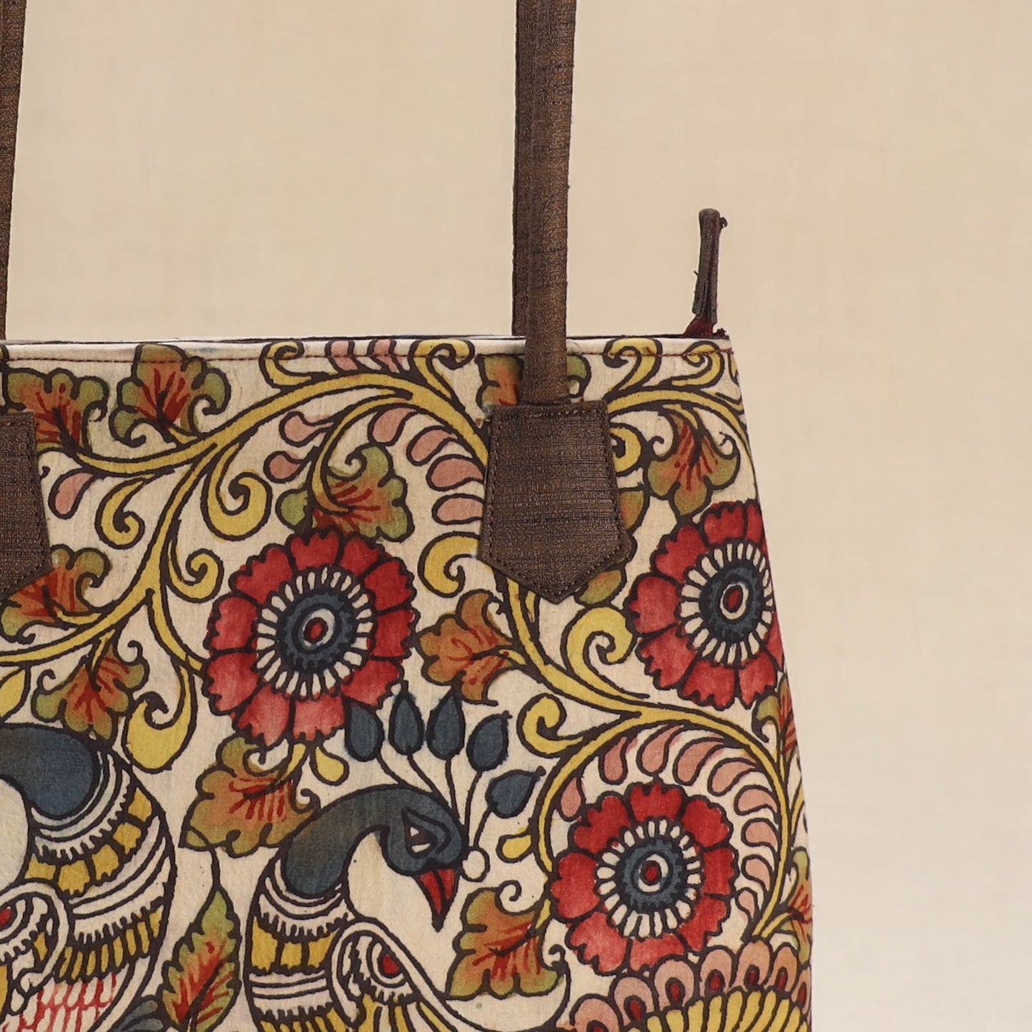 Multicolor - Srikalahasti Kalamkari Handpainted Shoulder Bag 40