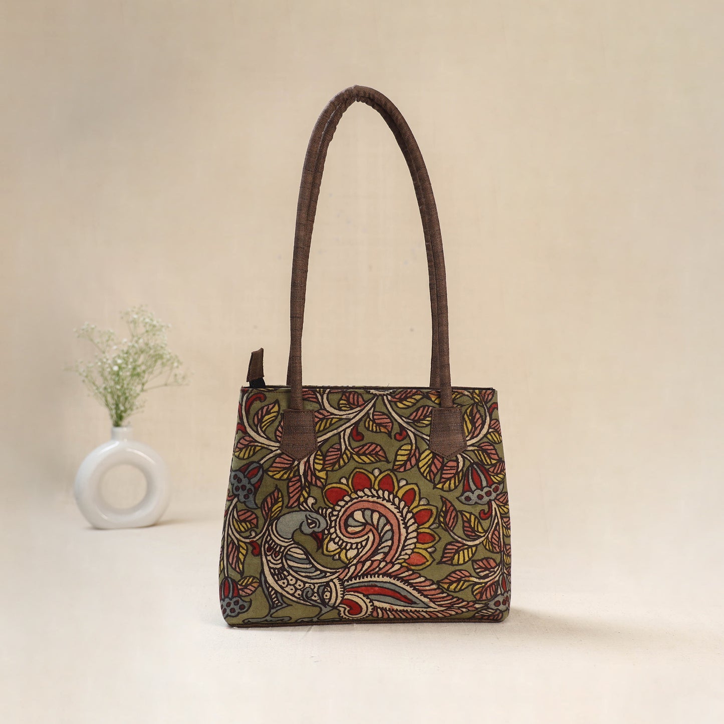 Multicolor - Srikalahasti Kalamkari Handpainted Shoulder Bag 42