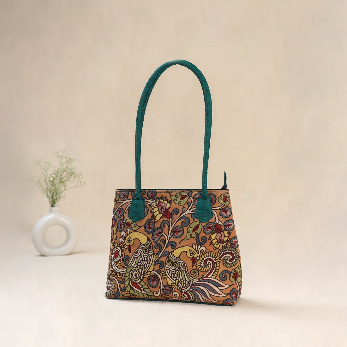 Multicolor - Srikalahasti Kalamkari Handpainted Shoulder Bag 47