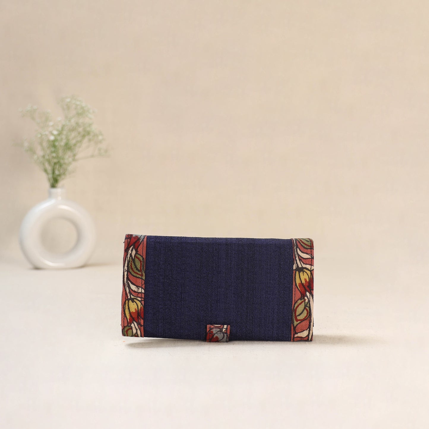 Blue - Srikalahasti Kalamkari Handpainted Clutch / Wallet 76