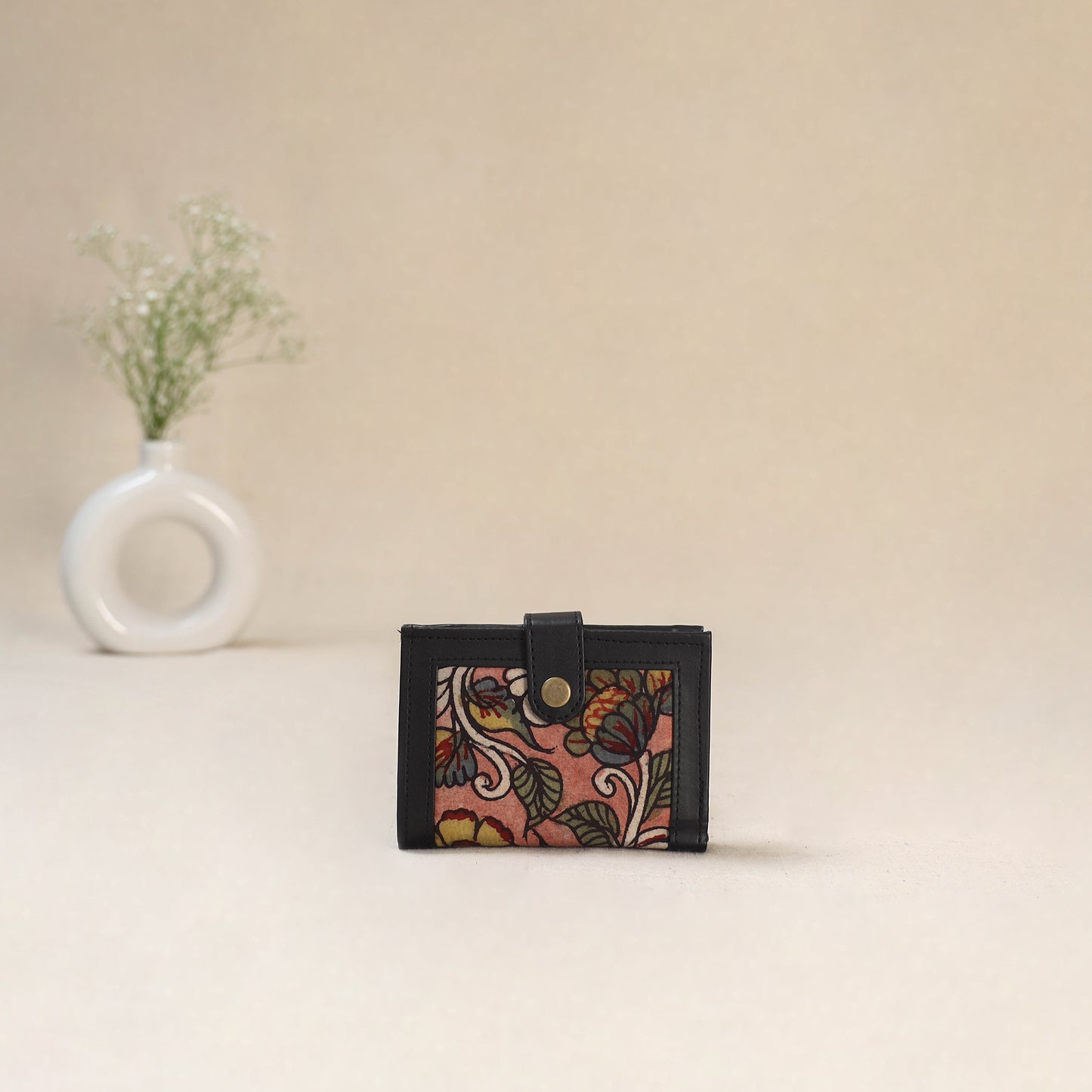 Pink - Srikalahasti Kalamkari Handpainted Wallet 88