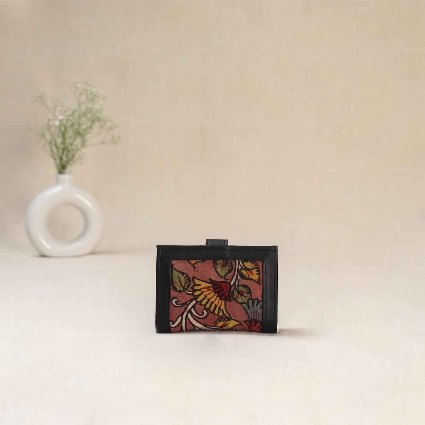 Pink - Srikalahasti Kalamkari Handpainted Wallet 94