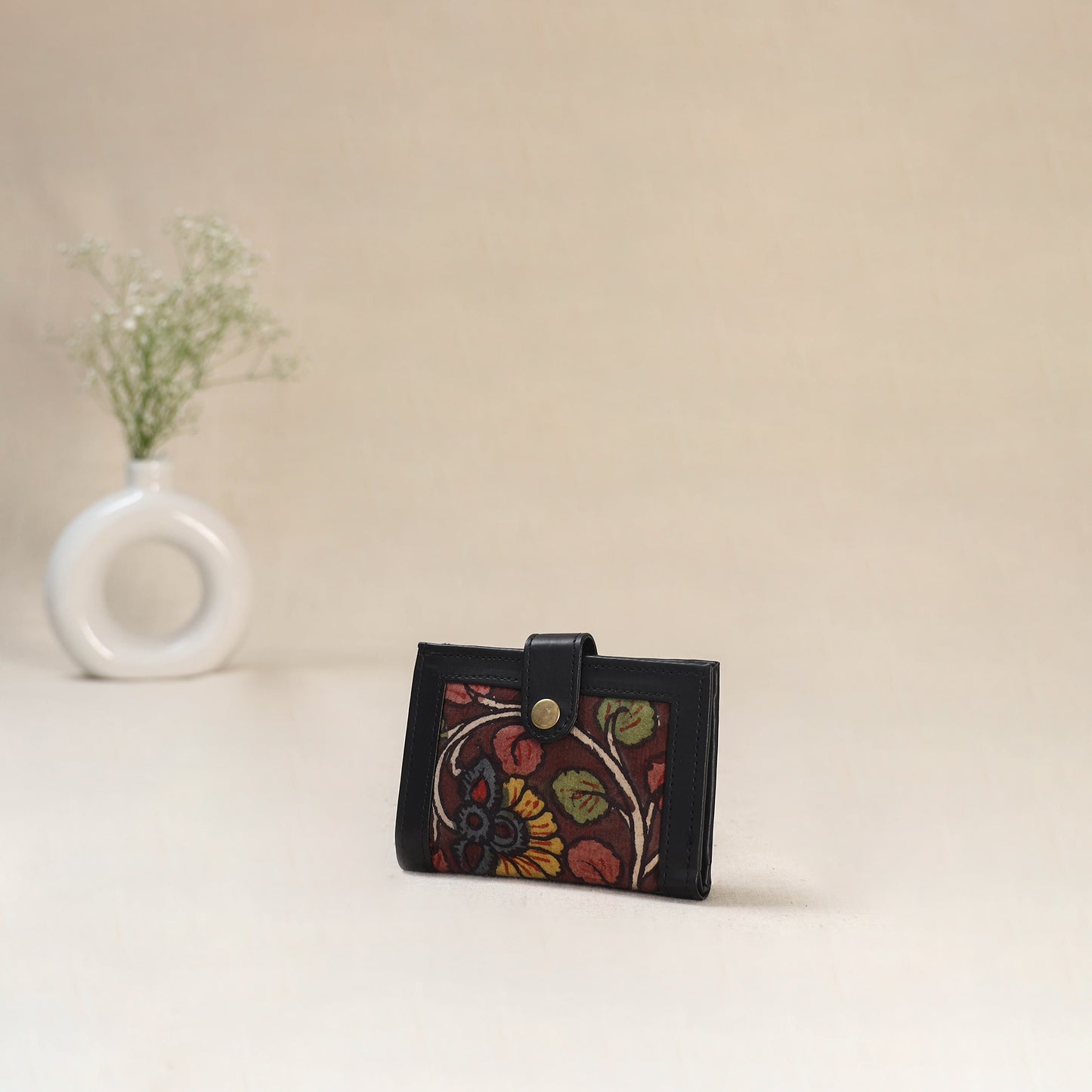 Brown - Srikalahasti Kalamkari Handpainted Wallet 113