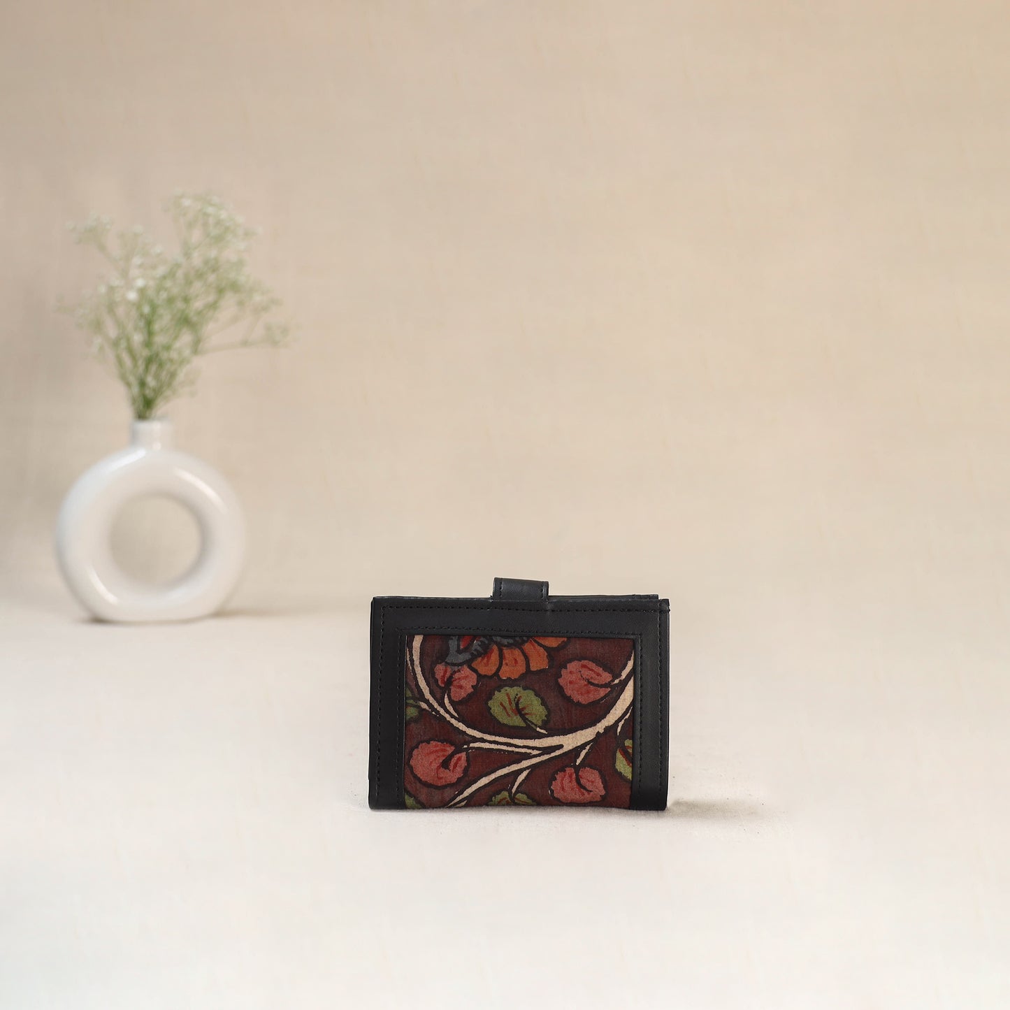 Brown - Srikalahasti Kalamkari Handpainted Wallet 113