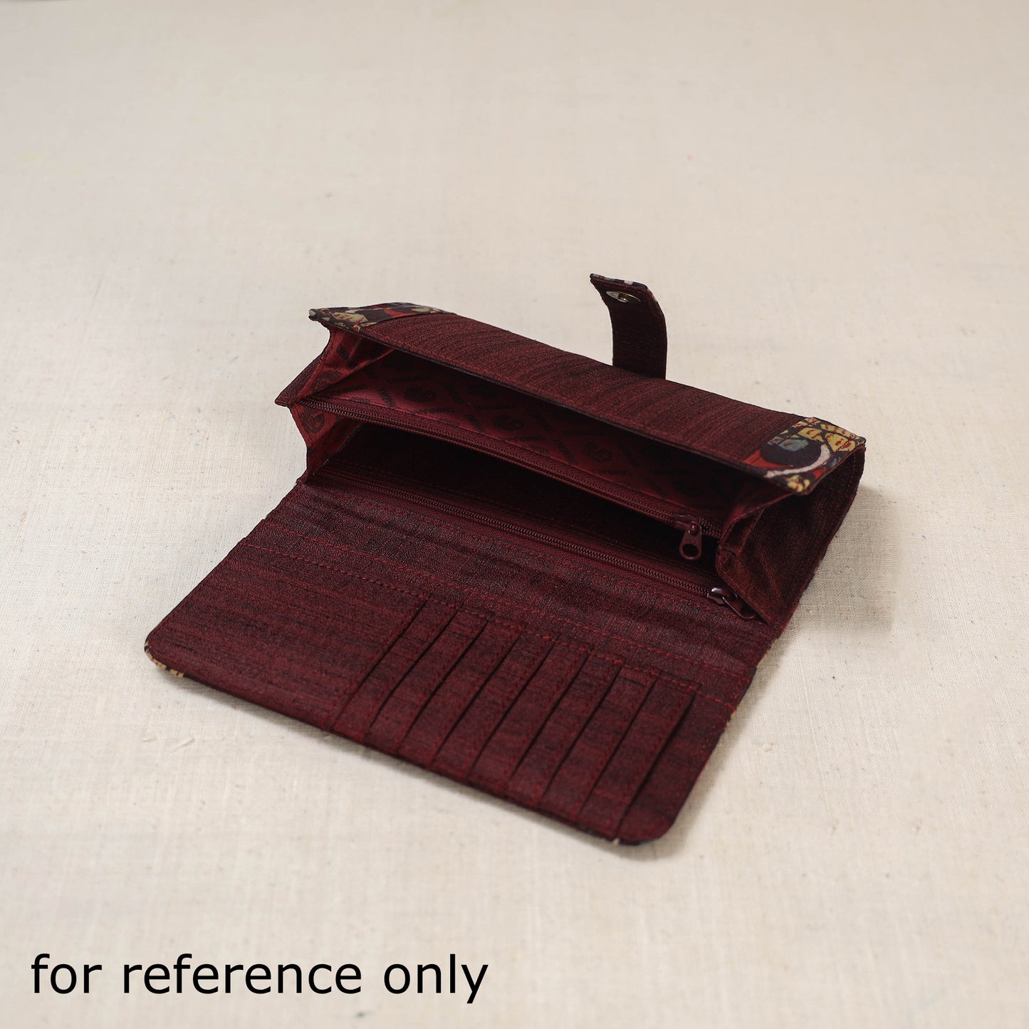 Maroon - Srikalahasti Kalamkari Handpainted Clutch / Wallet 70