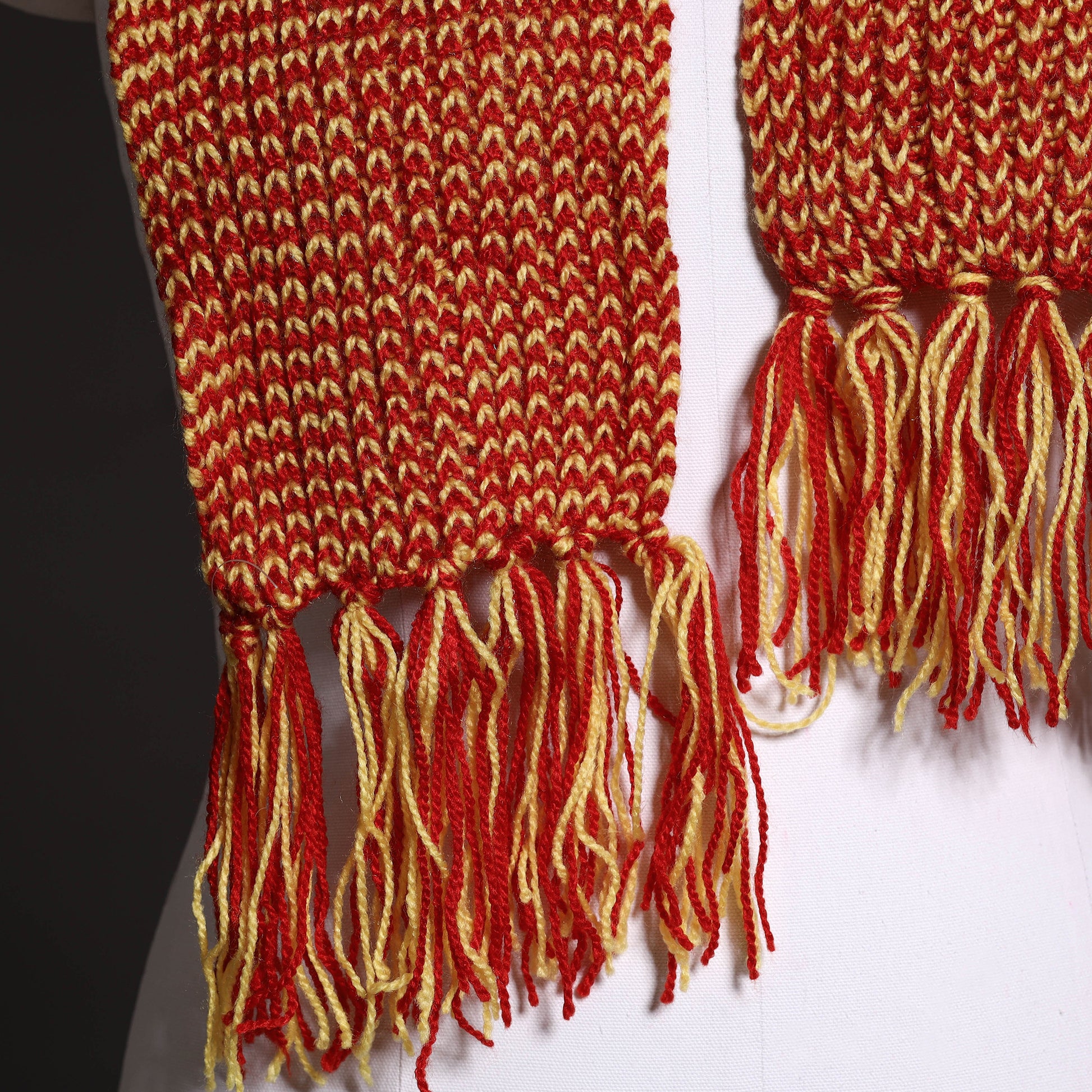 hand knitted woolen muffler