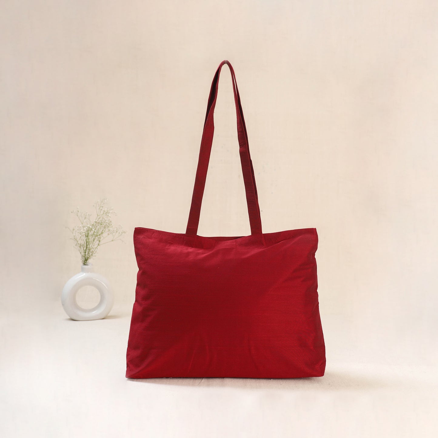 Red - Srikalahasti Kalamkari Handpainted Shoulder Bag 06