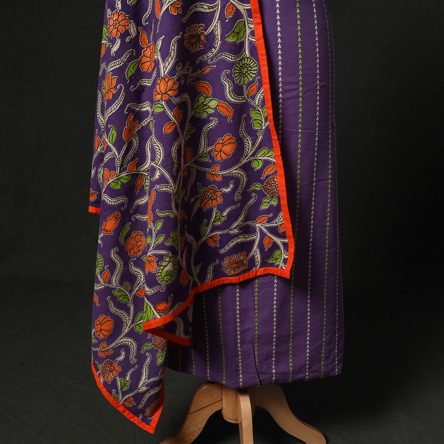 Jacquard Woven 2pc Cotton Unstitched Dress Material Kurta Set with Jewellery 16