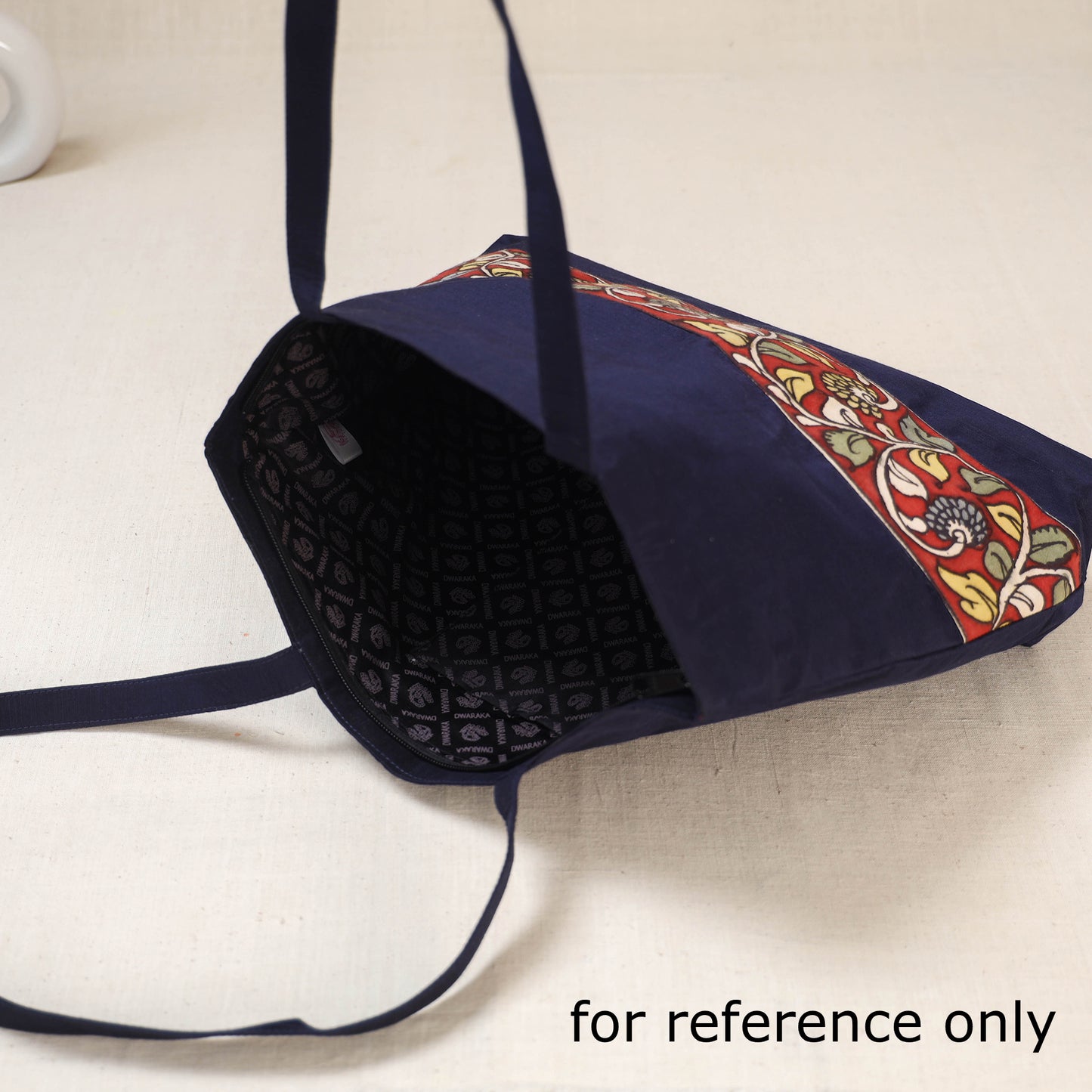 Black - Srikalahasti Kalamkari Handpainted Shoulder Bag 03