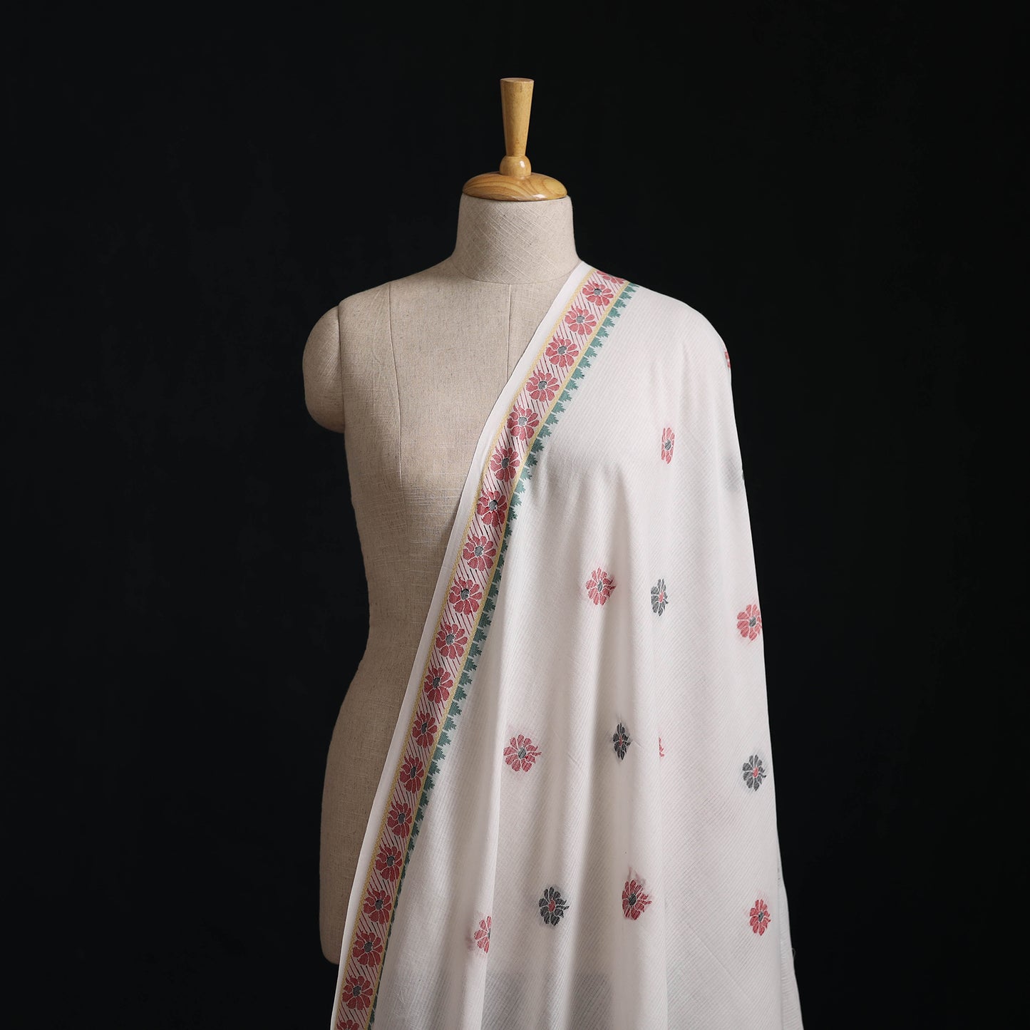 White - Prewashed Cotton Jacquard Fabric 07