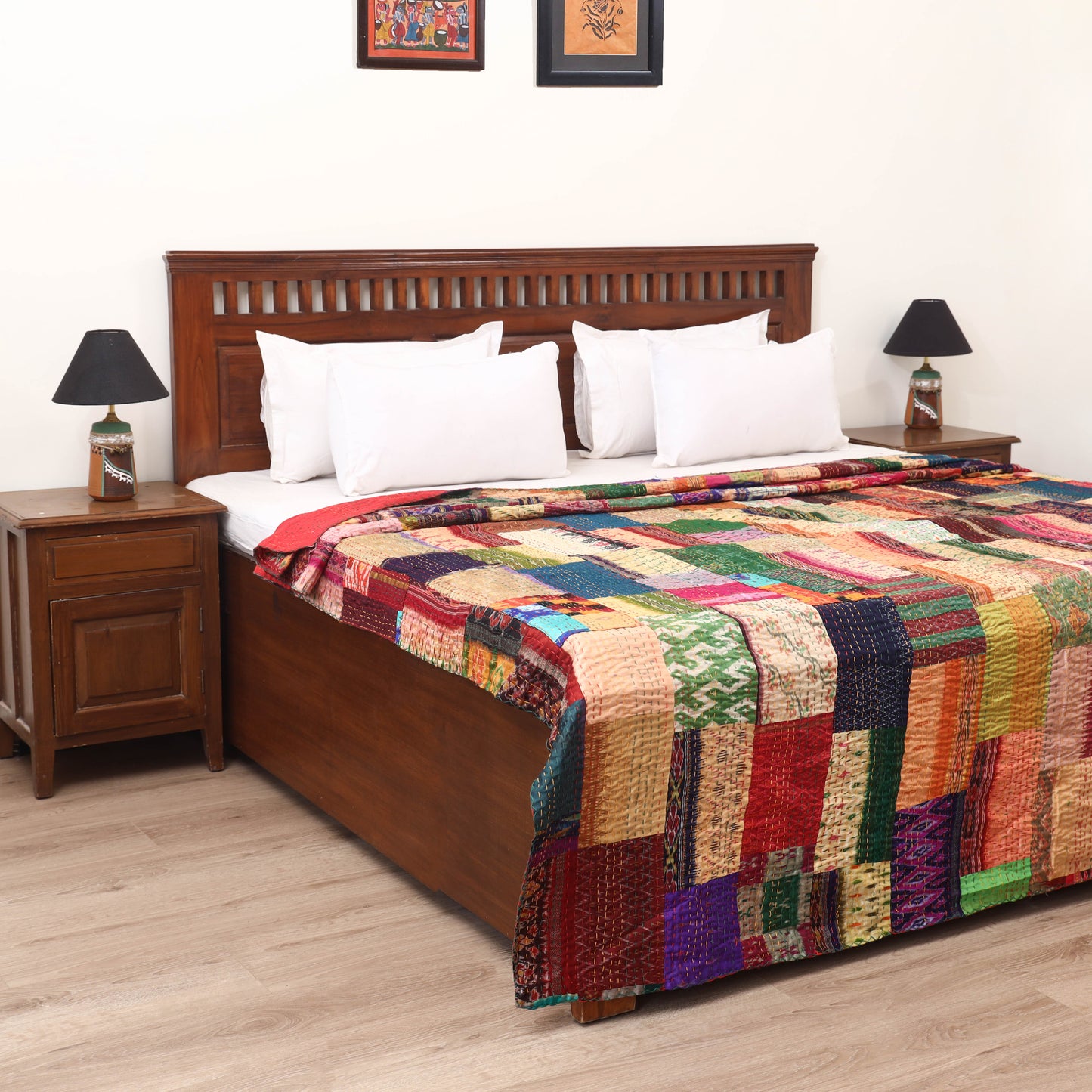 Multicolor - Khambadiya Tagai Patchwork Quilt / Gudri / Blanket 03