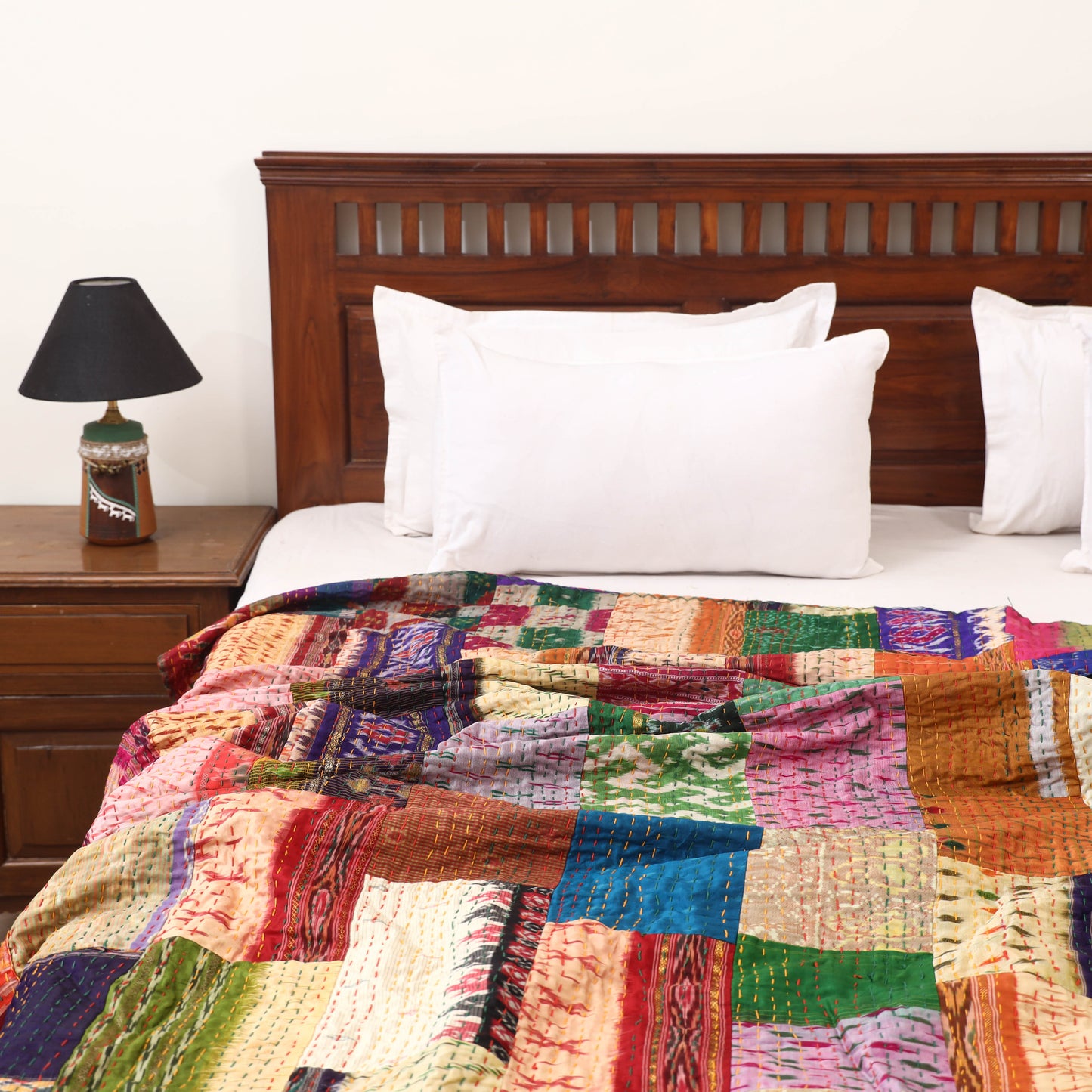 Multicolor - Khambadiya Tagai Patchwork Quilt / Gudri / Blanket 03