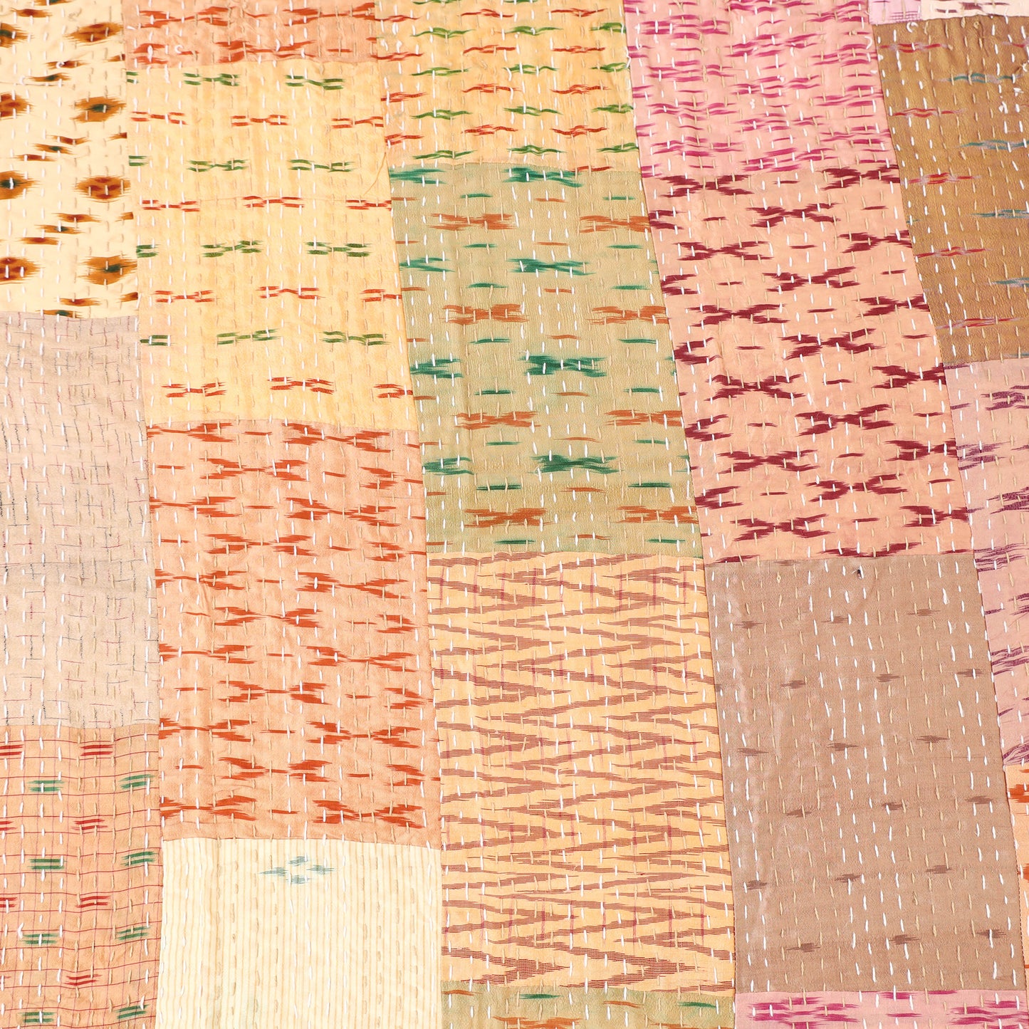 Beige - Khambadiya Tagai Patchwork Quilt / Gudri / Blanket 39