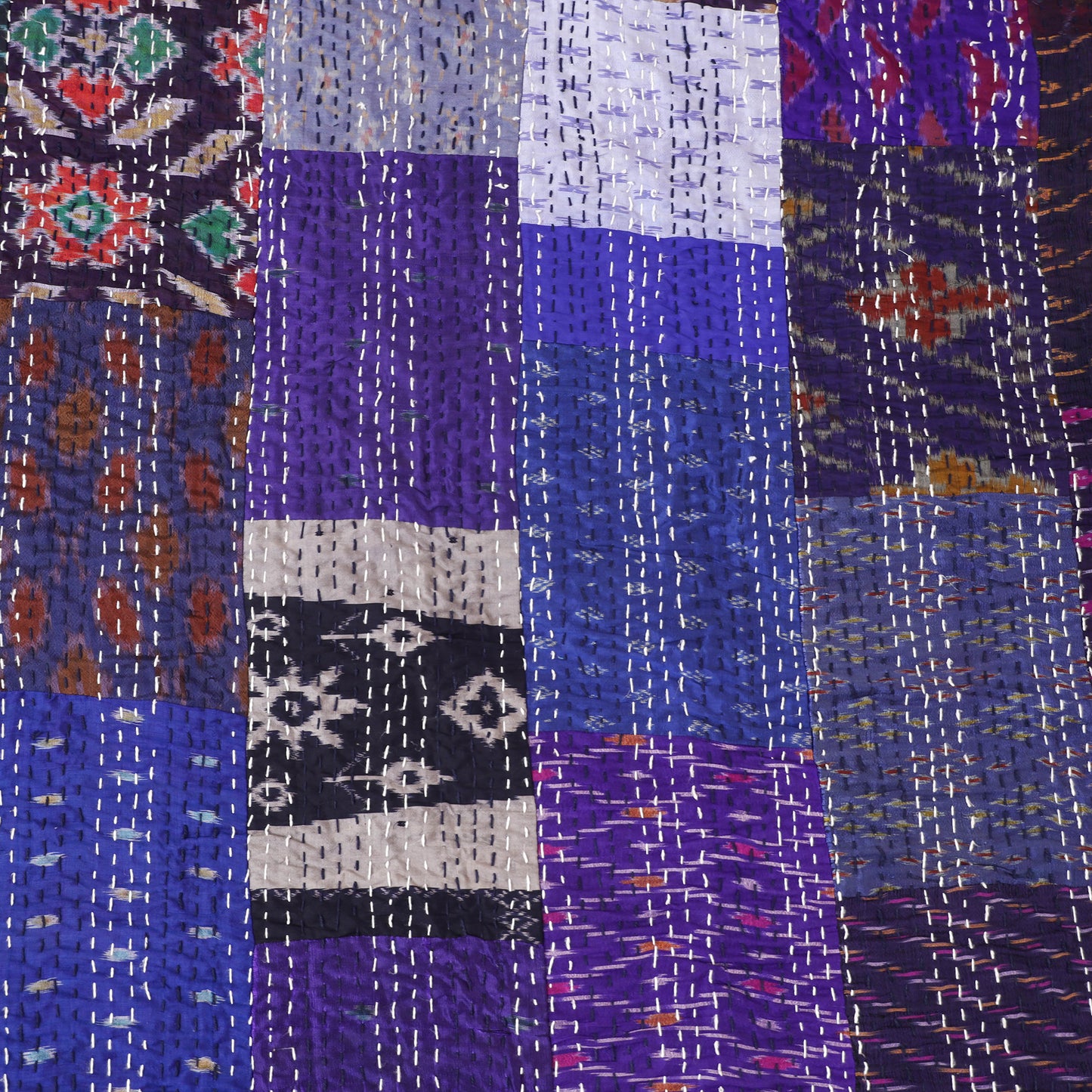 Purple - Khambadiya Tagai Patchwork Quilt / Gudri / Blanket 42