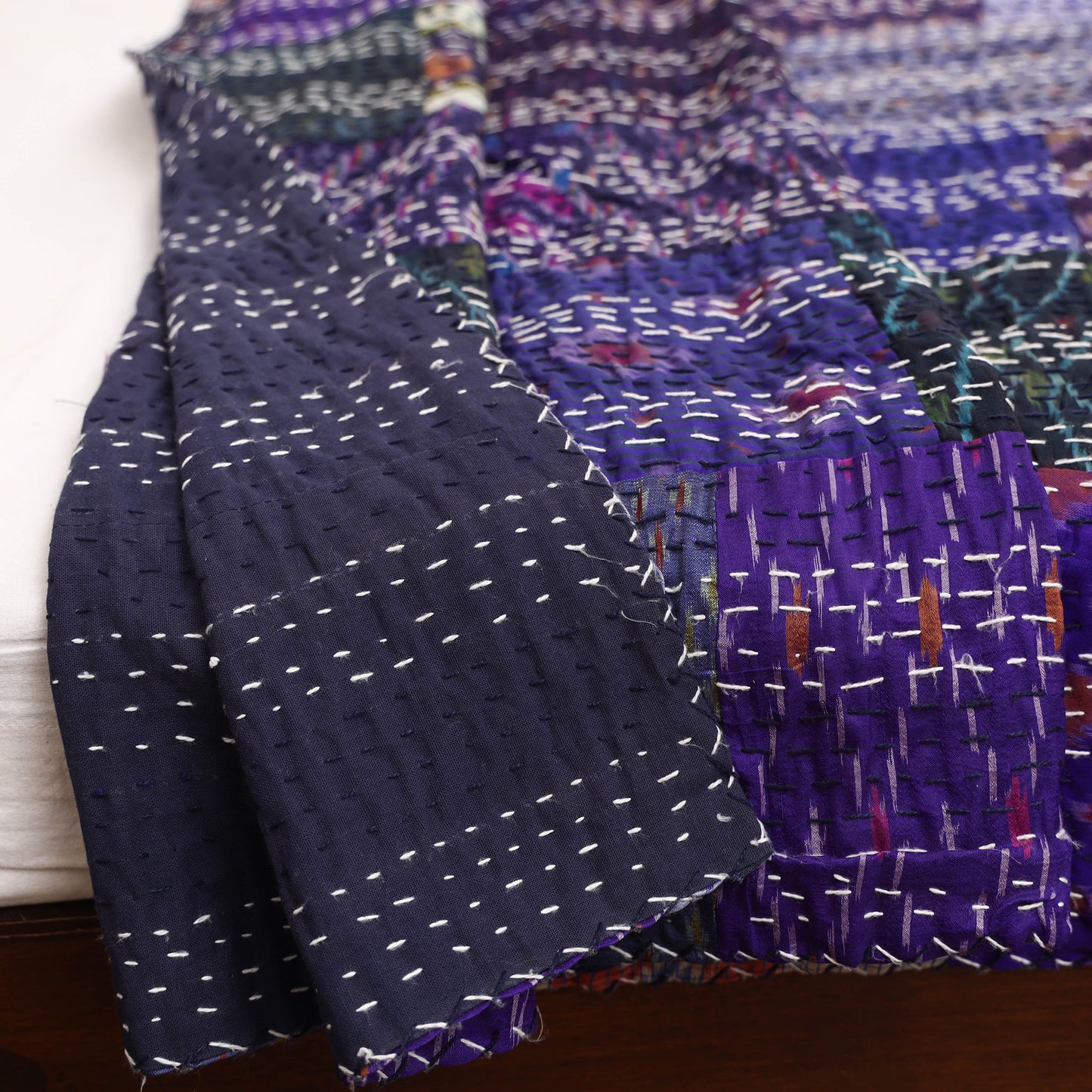 Purple - Khambadiya Tagai Patchwork Quilt / Gudri / Blanket 42