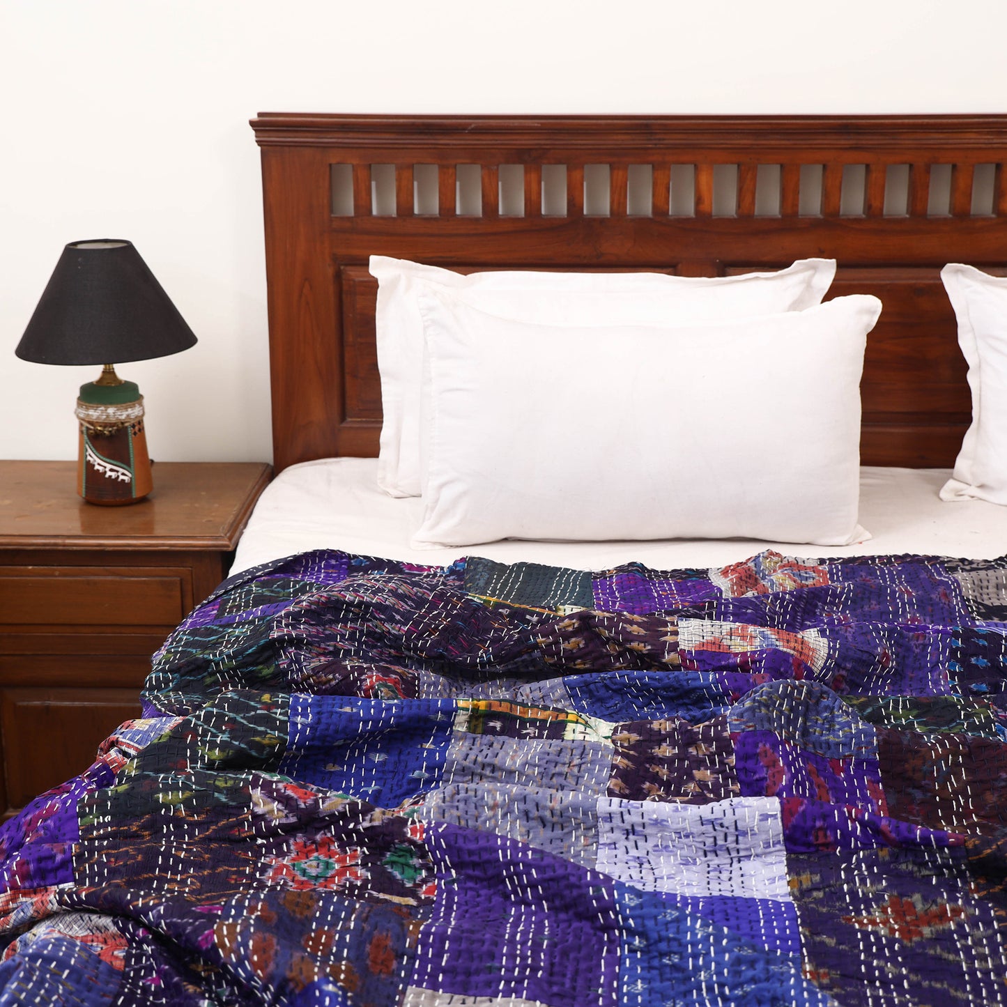 Purple - Khambadiya Tagai Patchwork Quilt / Gudri / Blanket 42