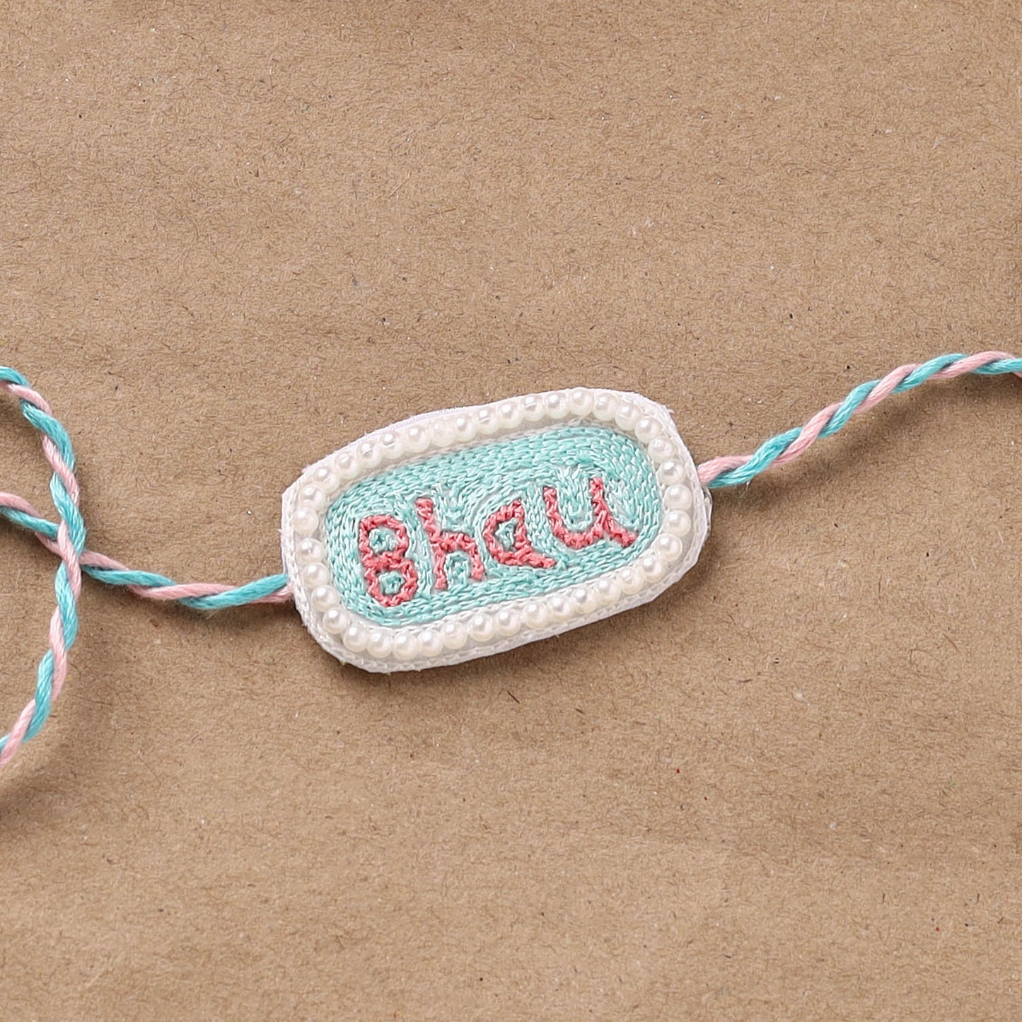 Hand Embroidered Thread Work Rakhi 19