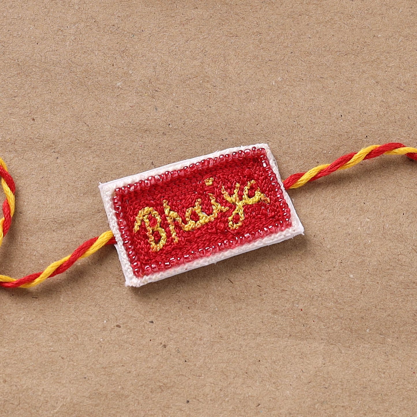 Hand Embroidered Thread Work Rakhi 20