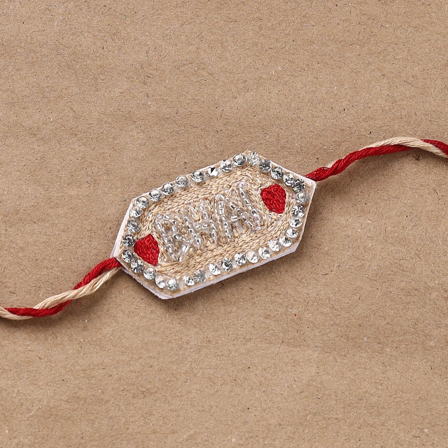 Hand Embroidered Thread Work Rakhi 24