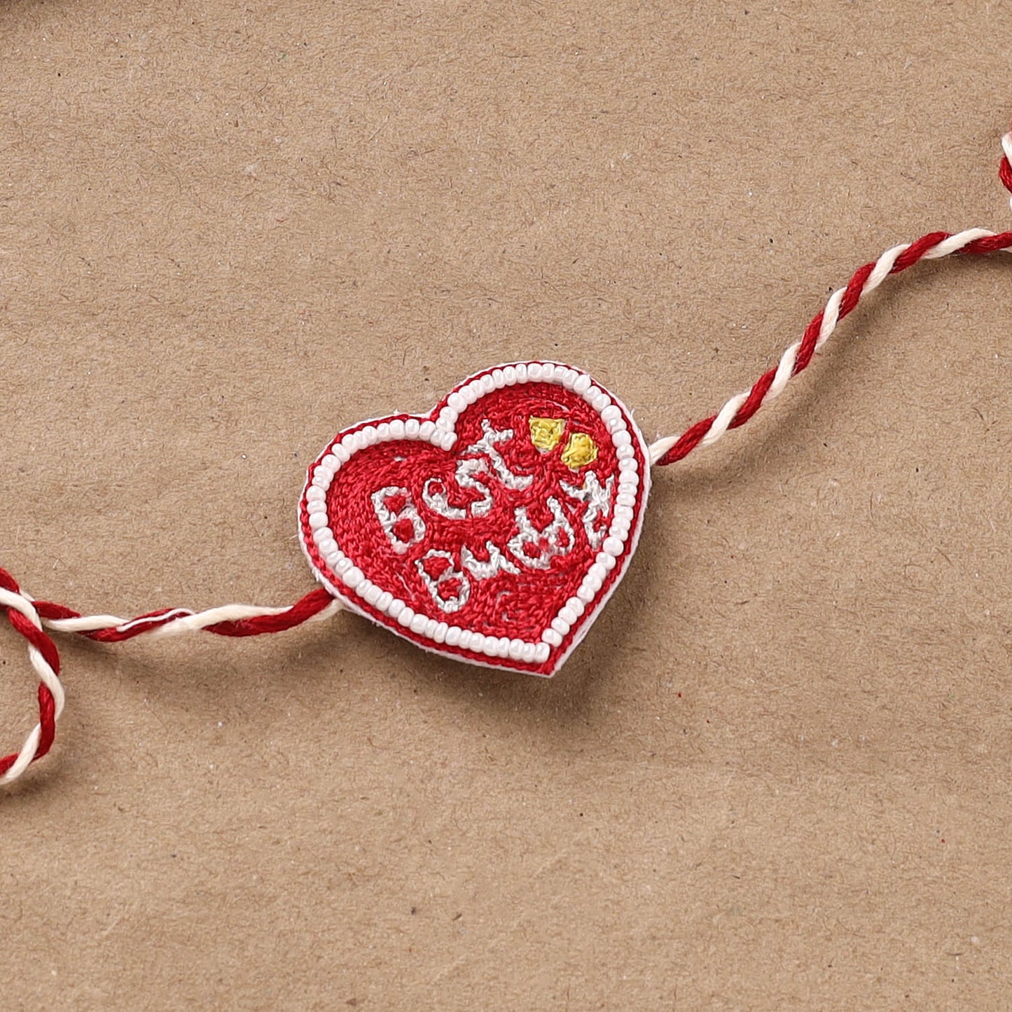 Hand Embroidered Thread Work Rakhi 27