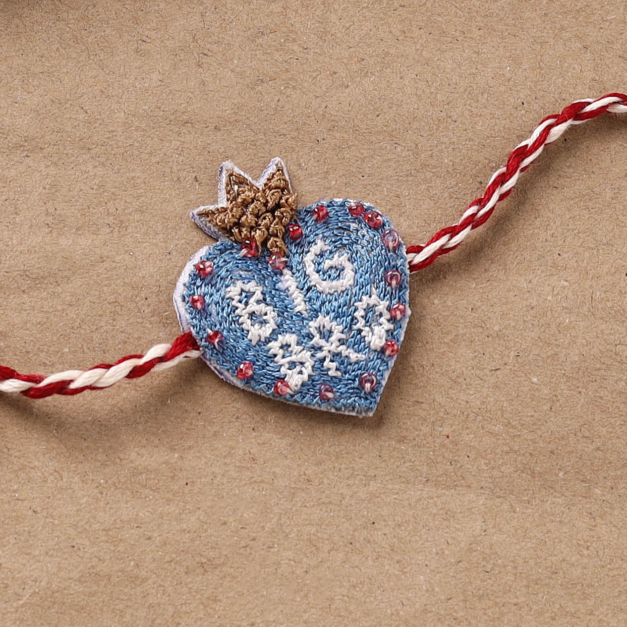 Hand Embroidered Thread Work Rakhi 30