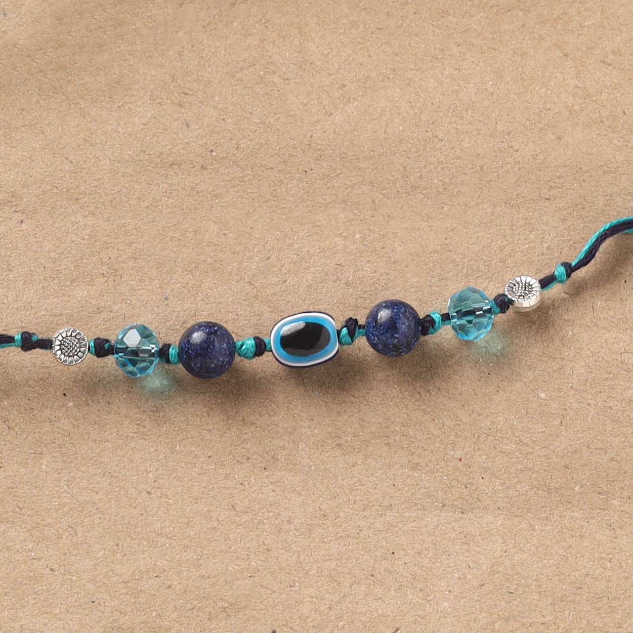 Handmade Beads Evil Eye Rakhi 06