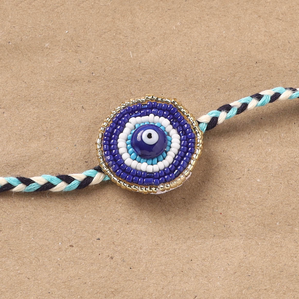 Handmade Beads Evil Eye Rakhi 08