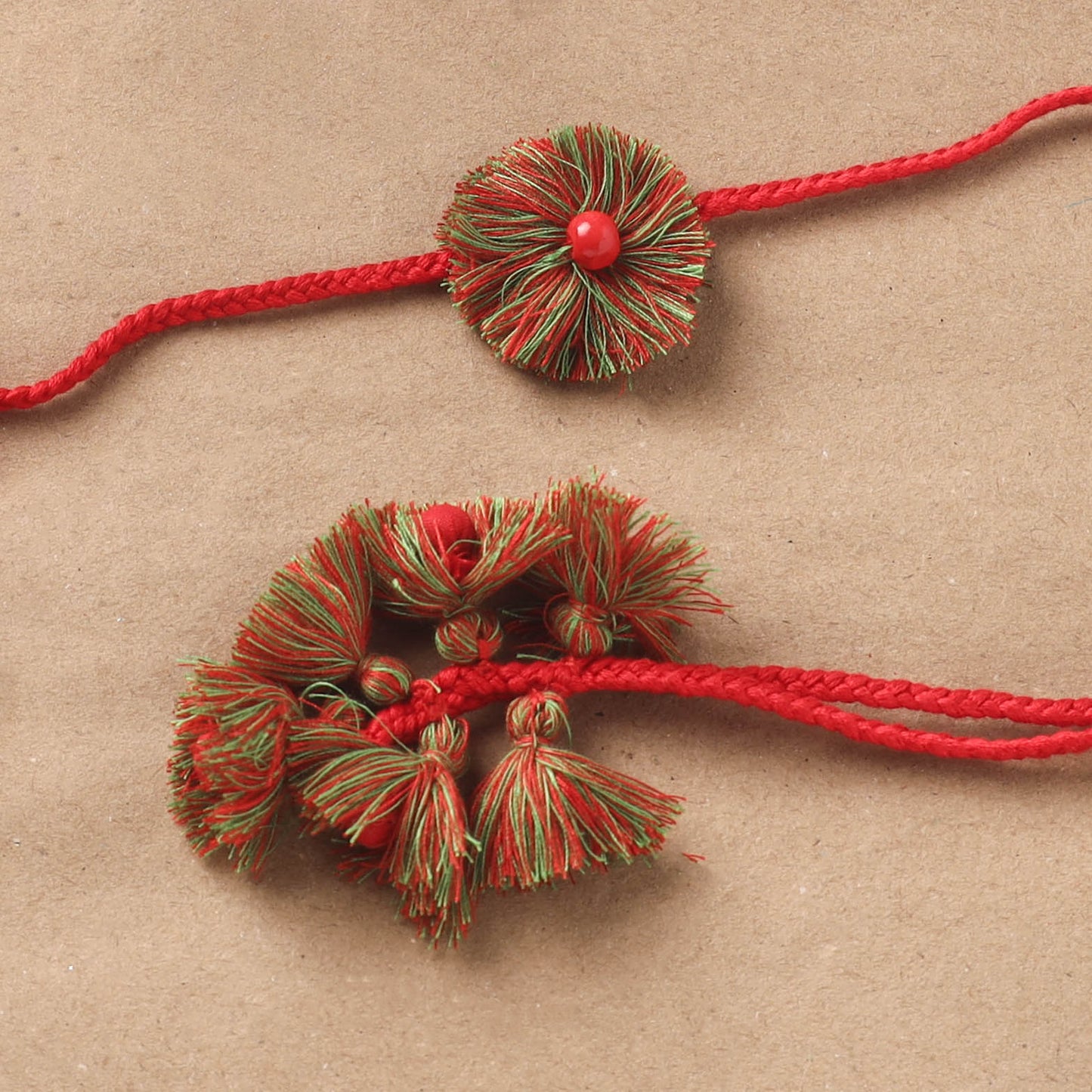 Handmade Thread Work Rakhi with Lumba Set 10