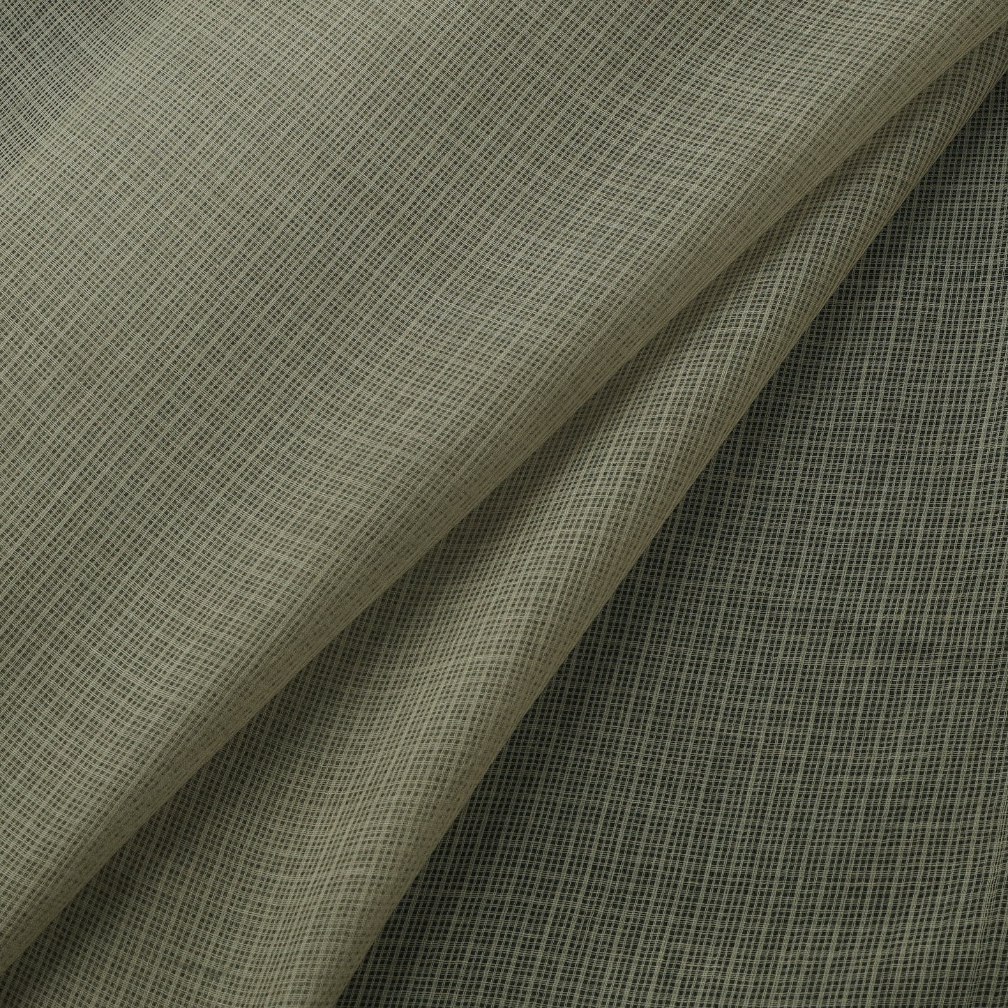 Green - Plain Kota Doria Cotton Fabric 03