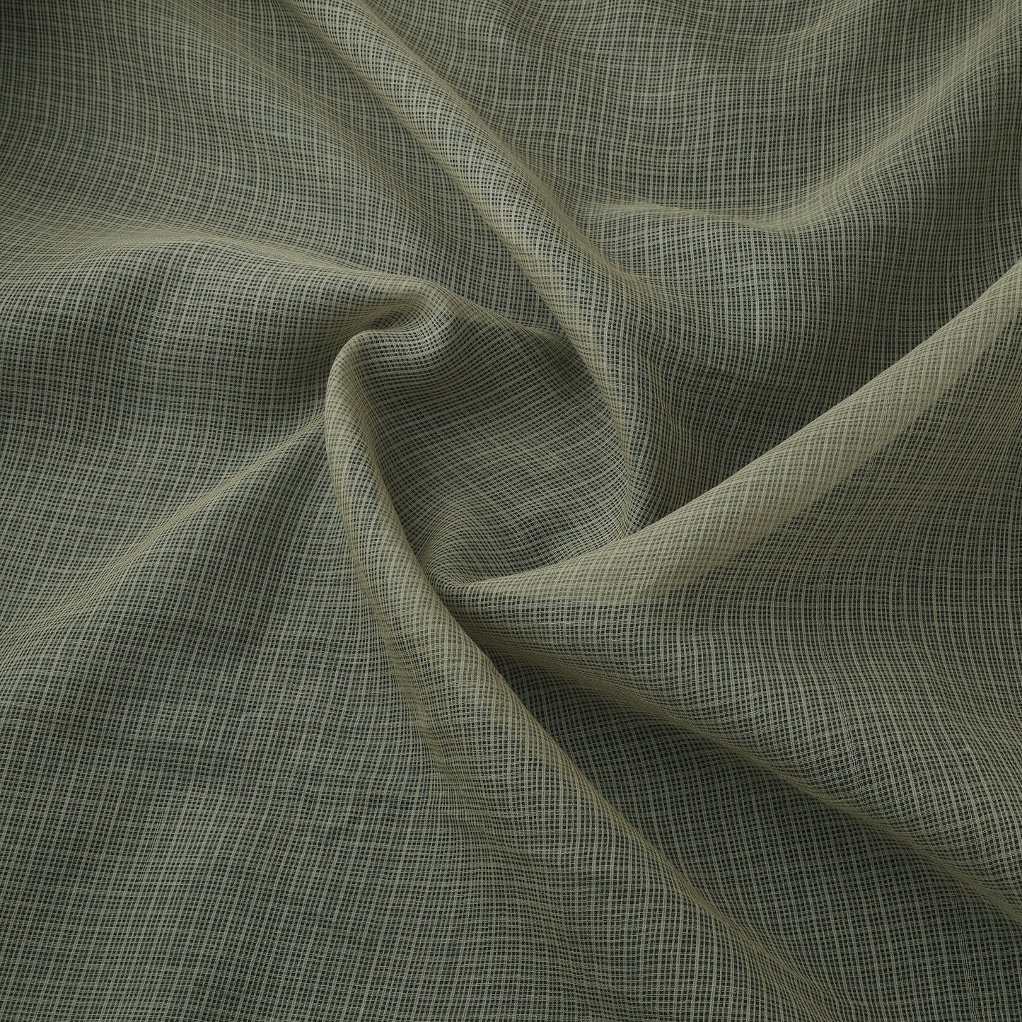 Green - Plain Kota Doria Cotton Fabric 03